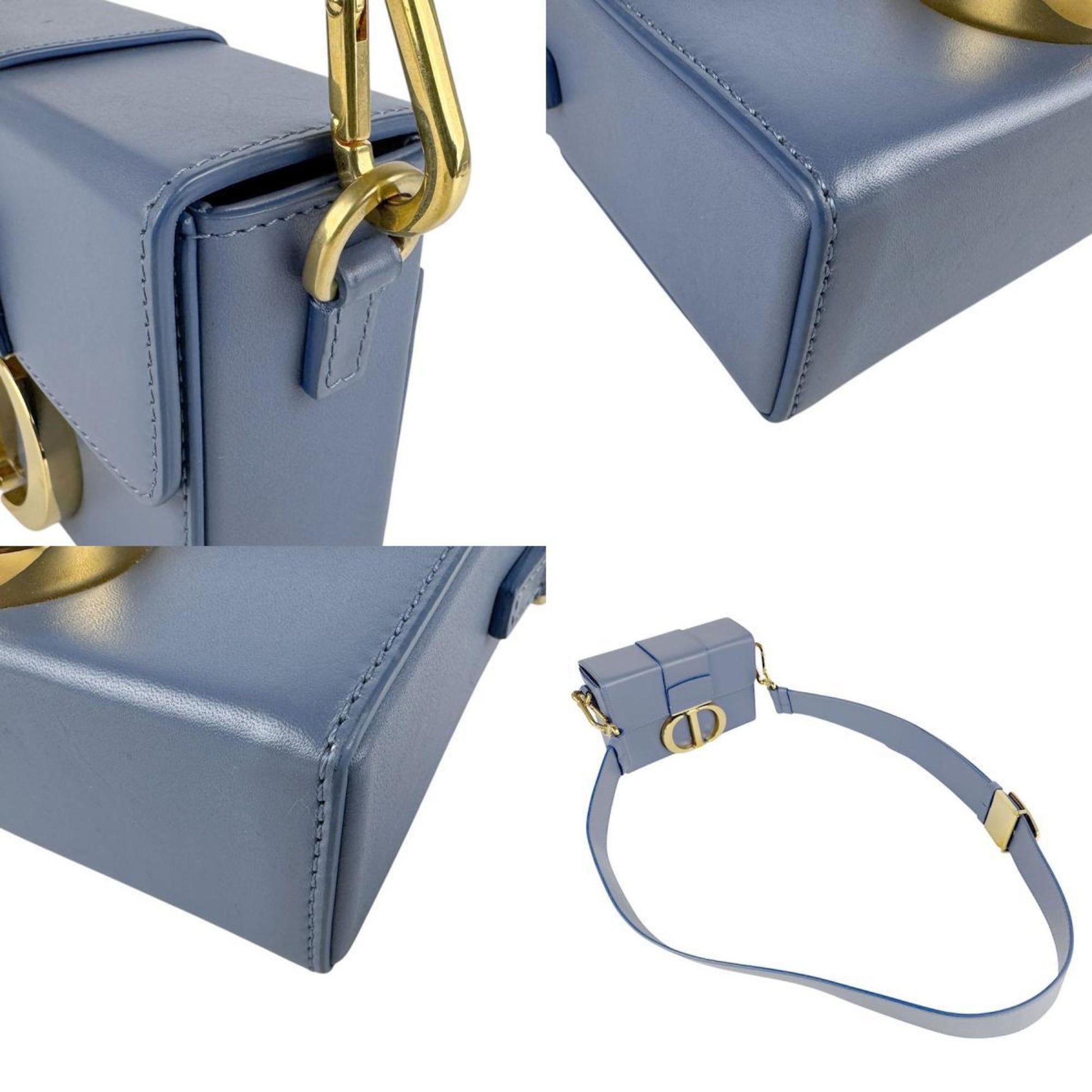 Christian Dior Blue Leather Shoulder Bag ()