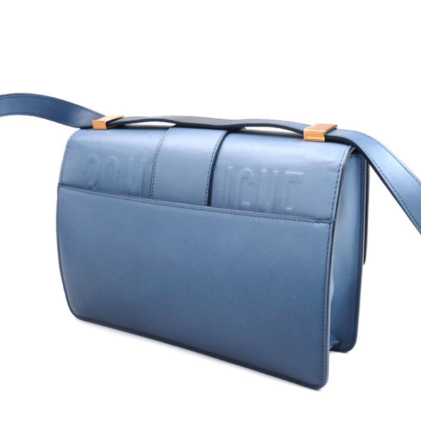 Christian Dior Blue Leather Shoulder Bag ()