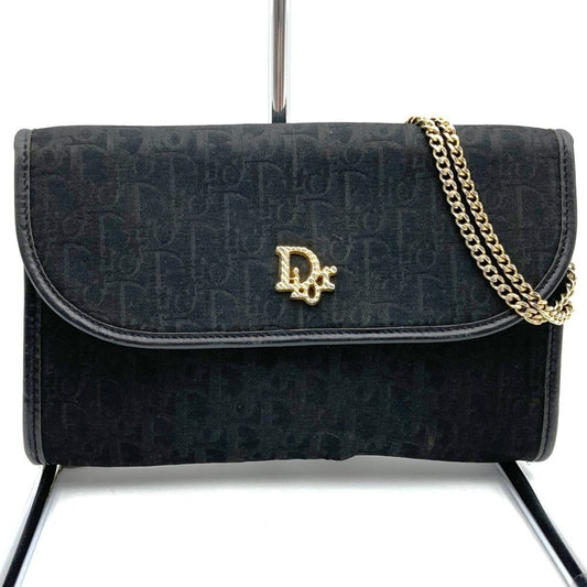 Christian Dior Black Canvas Shoulder Bag ()