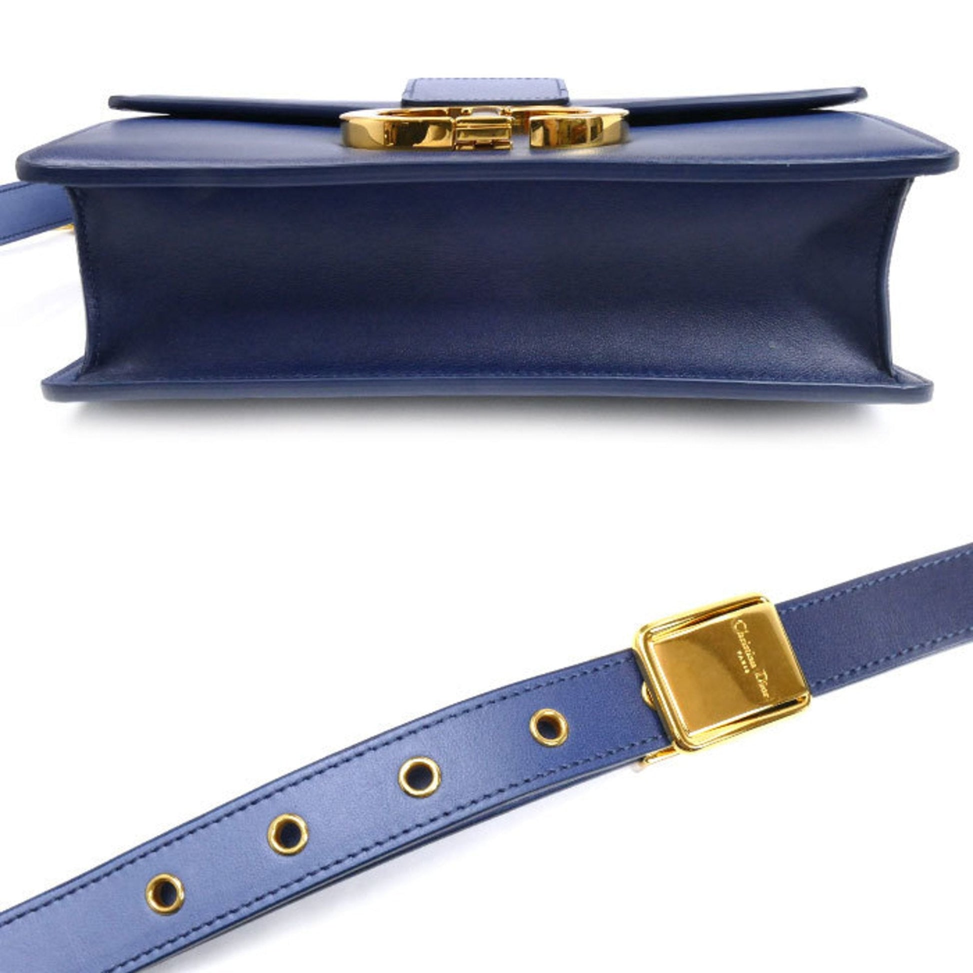 Christian Dior Blue Leather Shoulder Bag ()