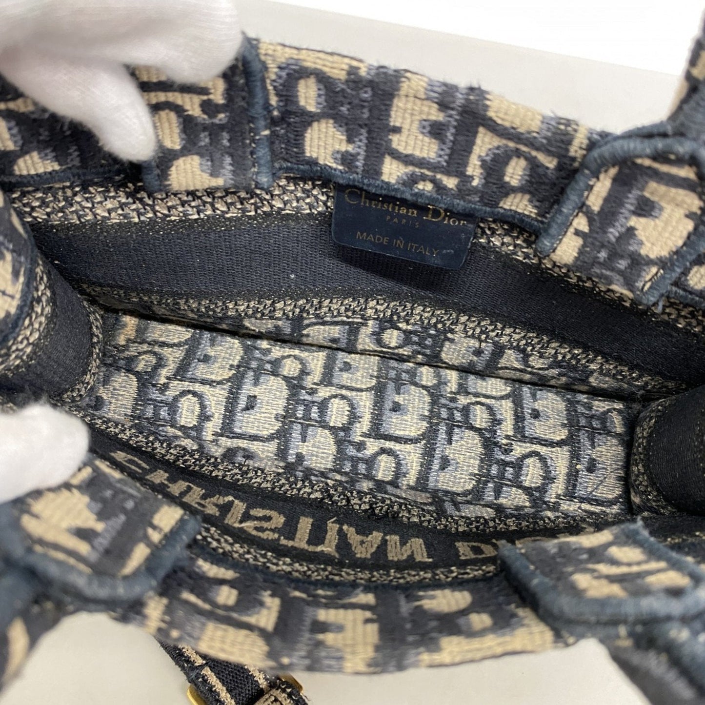 Christian Dior Navy Canvas Handbag ()
