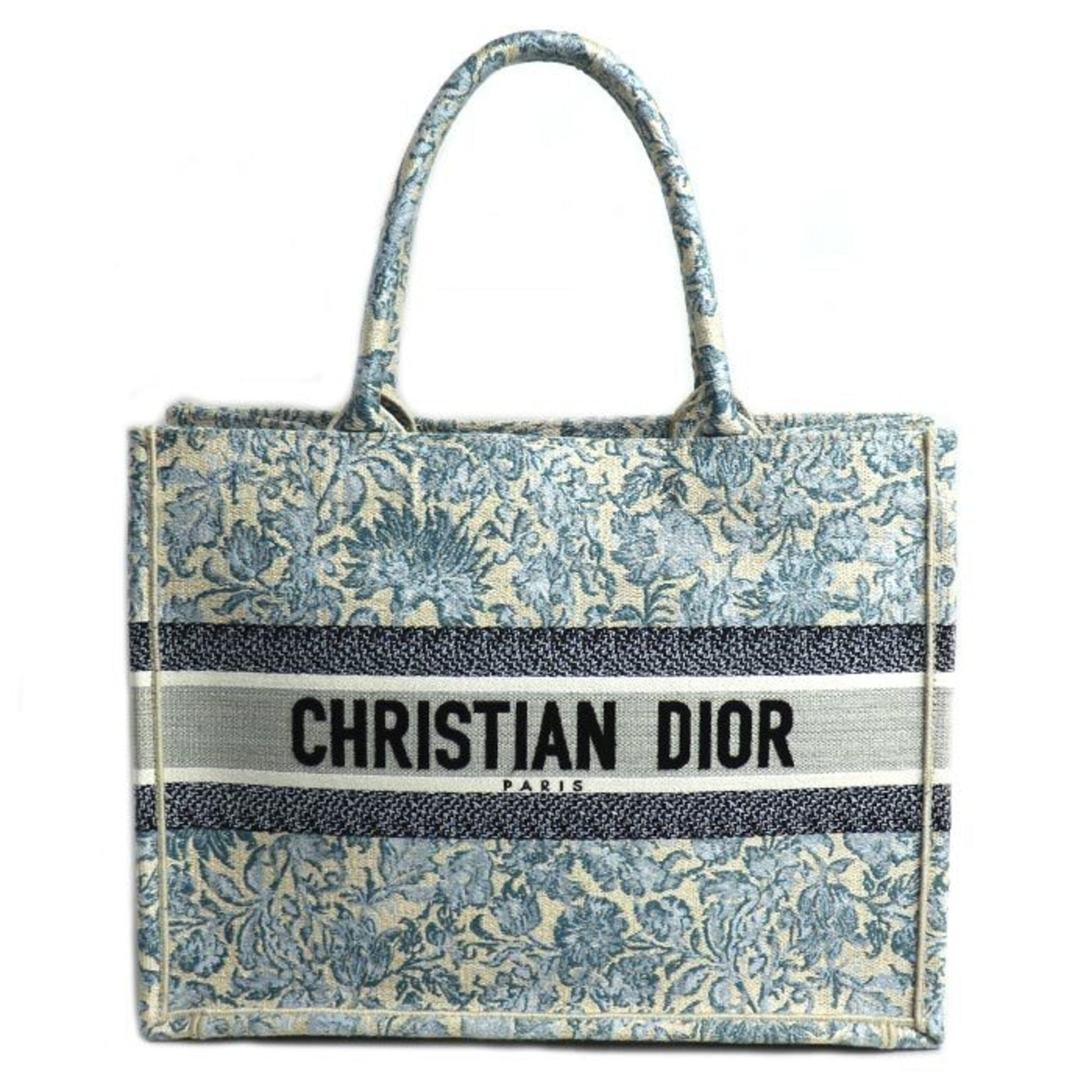 Christian Dior Blue Multi-Color Canvas Tote Bag ()
