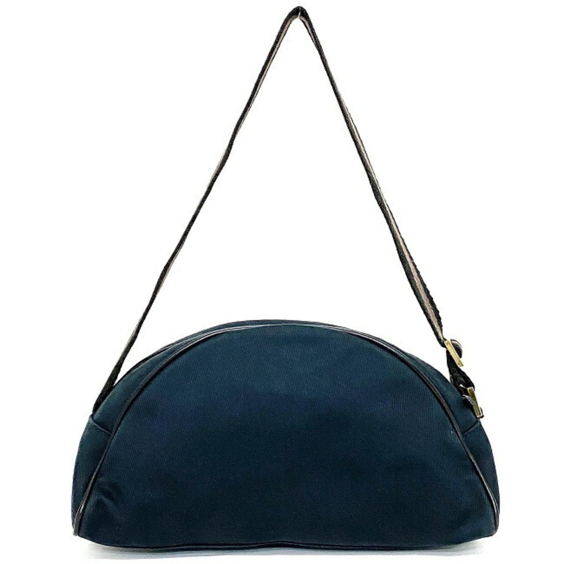 Gucci Black Leather Canvas Shoulder Bag Style 3
