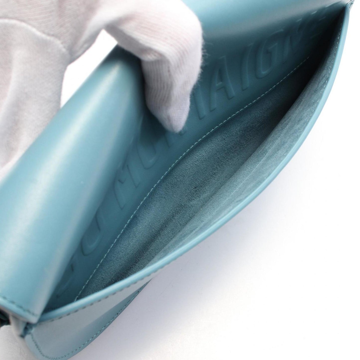 Christian Dior Blue Leather Shoulder Bag ()