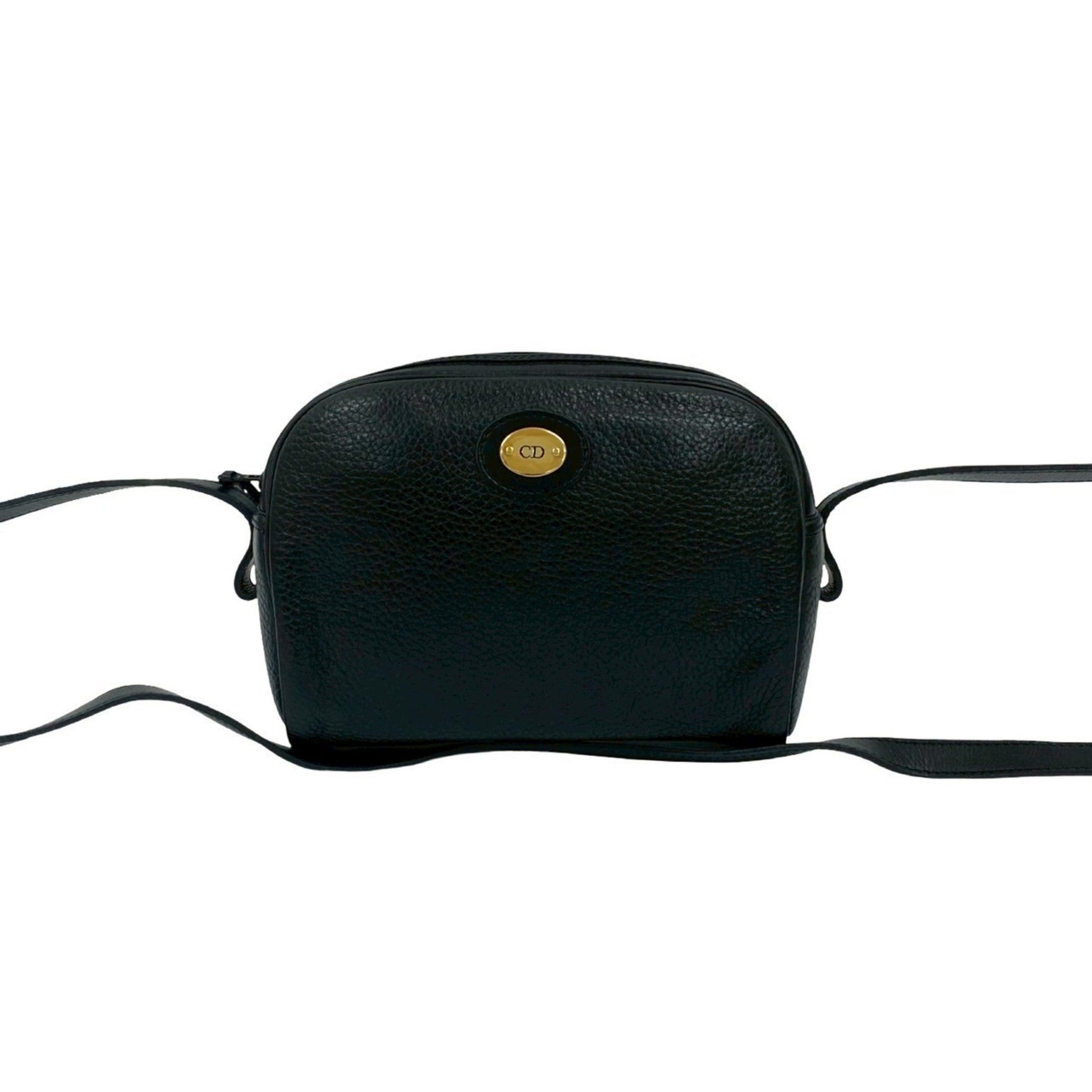Christian Dior Black Leather Pochette Shoulder Bag ()