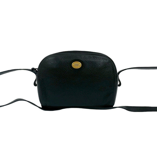 Christian Dior Black Leather Pochette Shoulder Bag ()