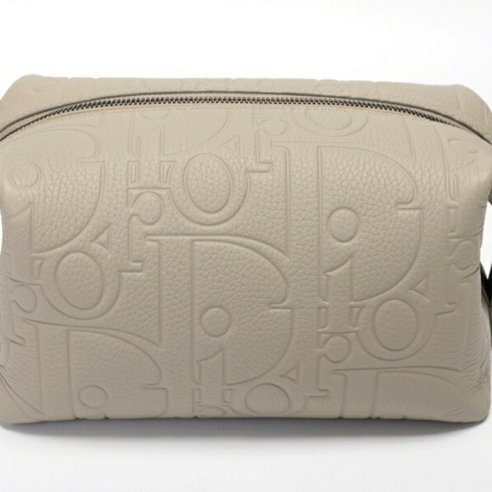 Christian Dior Gray Leather Pouch ()