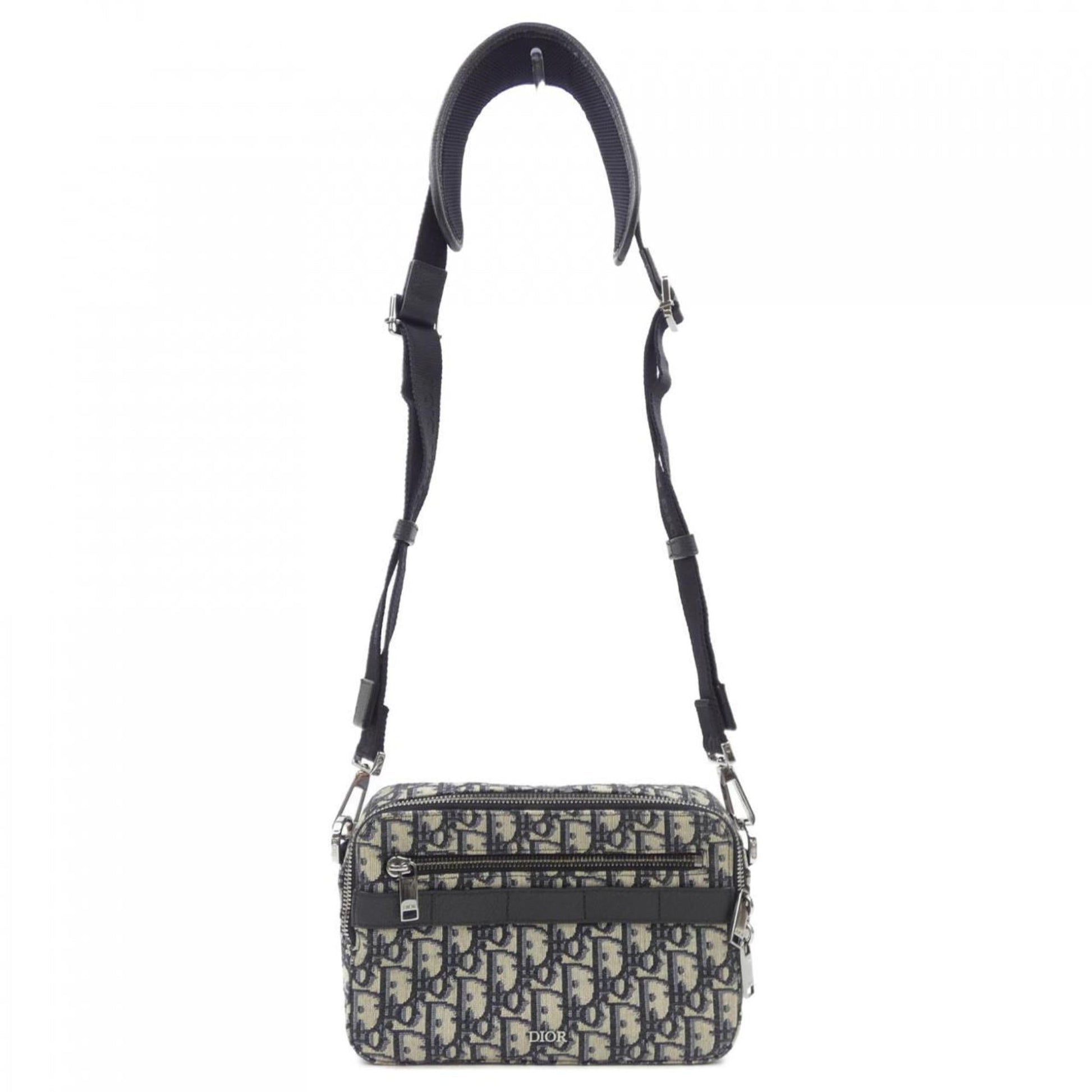 Christian Dior Beige Black Blue Handbag ()