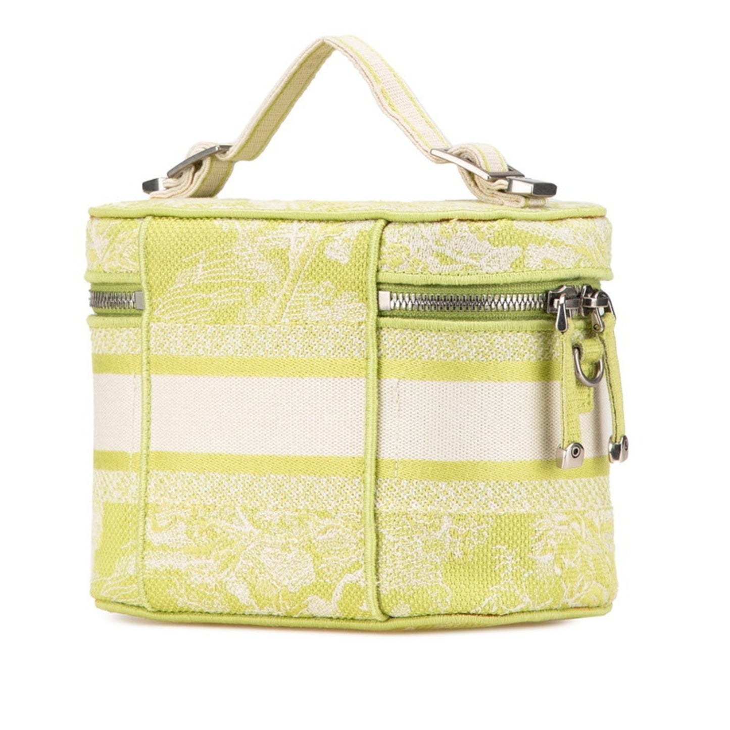 Christian Dior Green Jacquard Handbag Shoulder Bag Vanity Bag ()