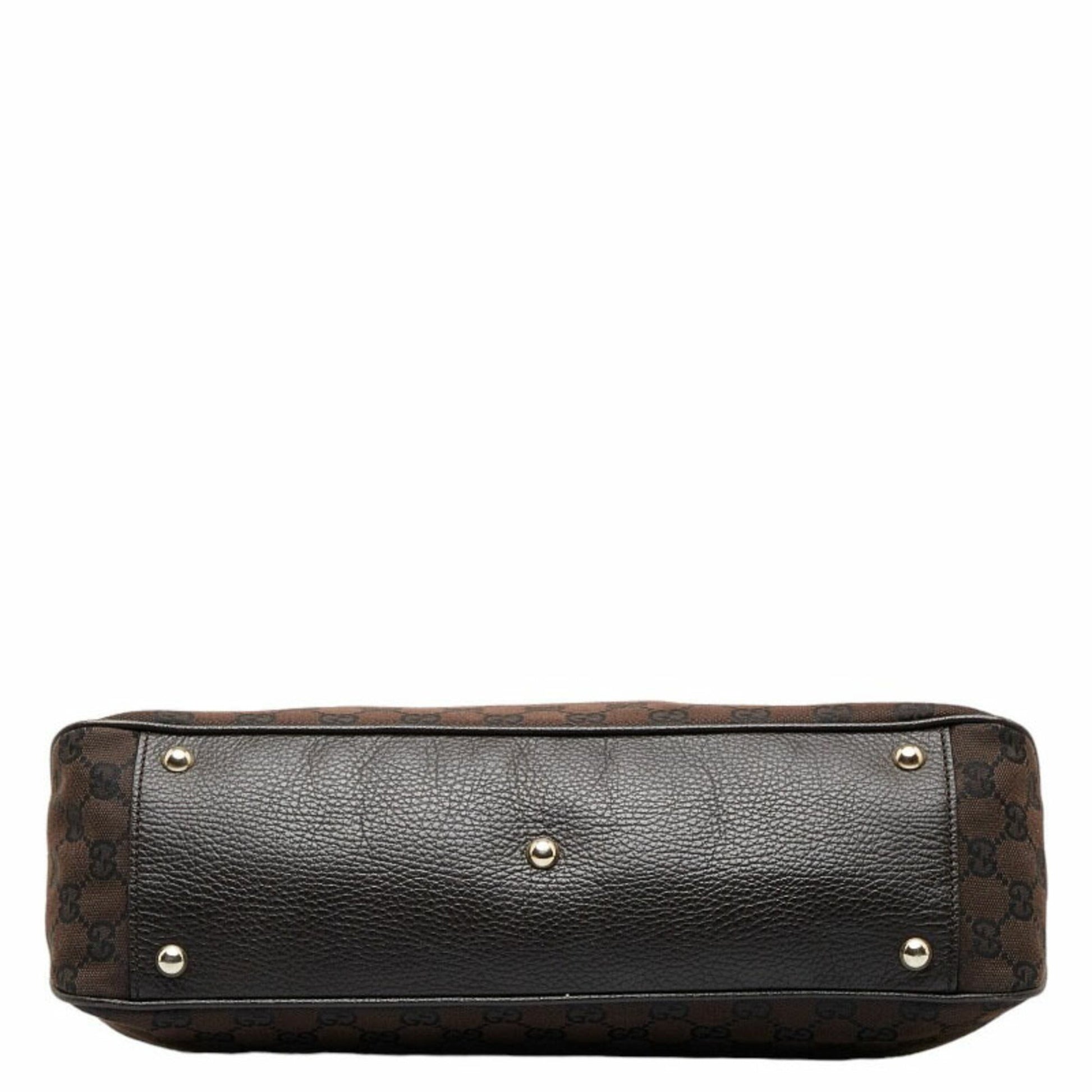 Gucci Leather Canvas Shoulder Bag