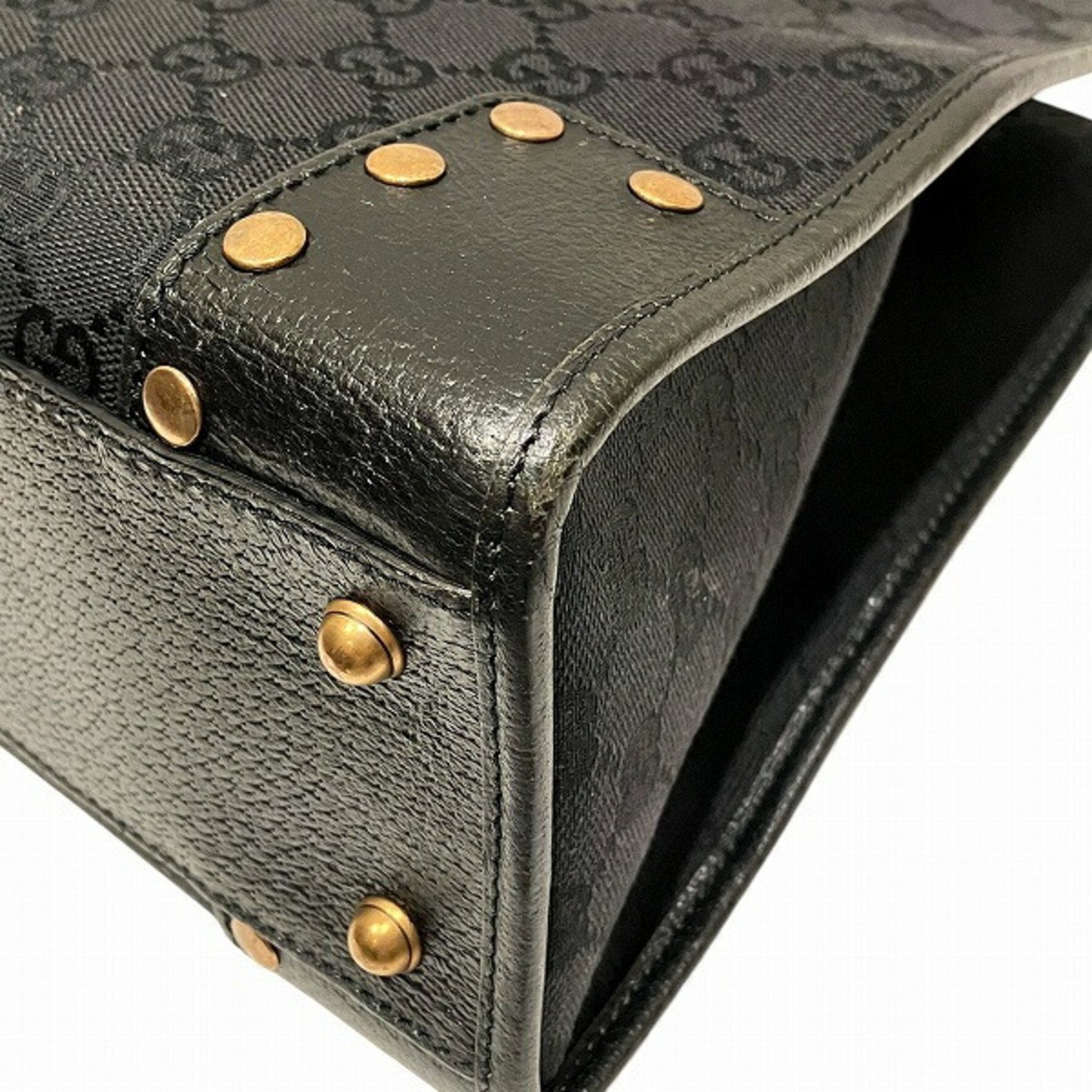 Gucci Leather Canvas Tote