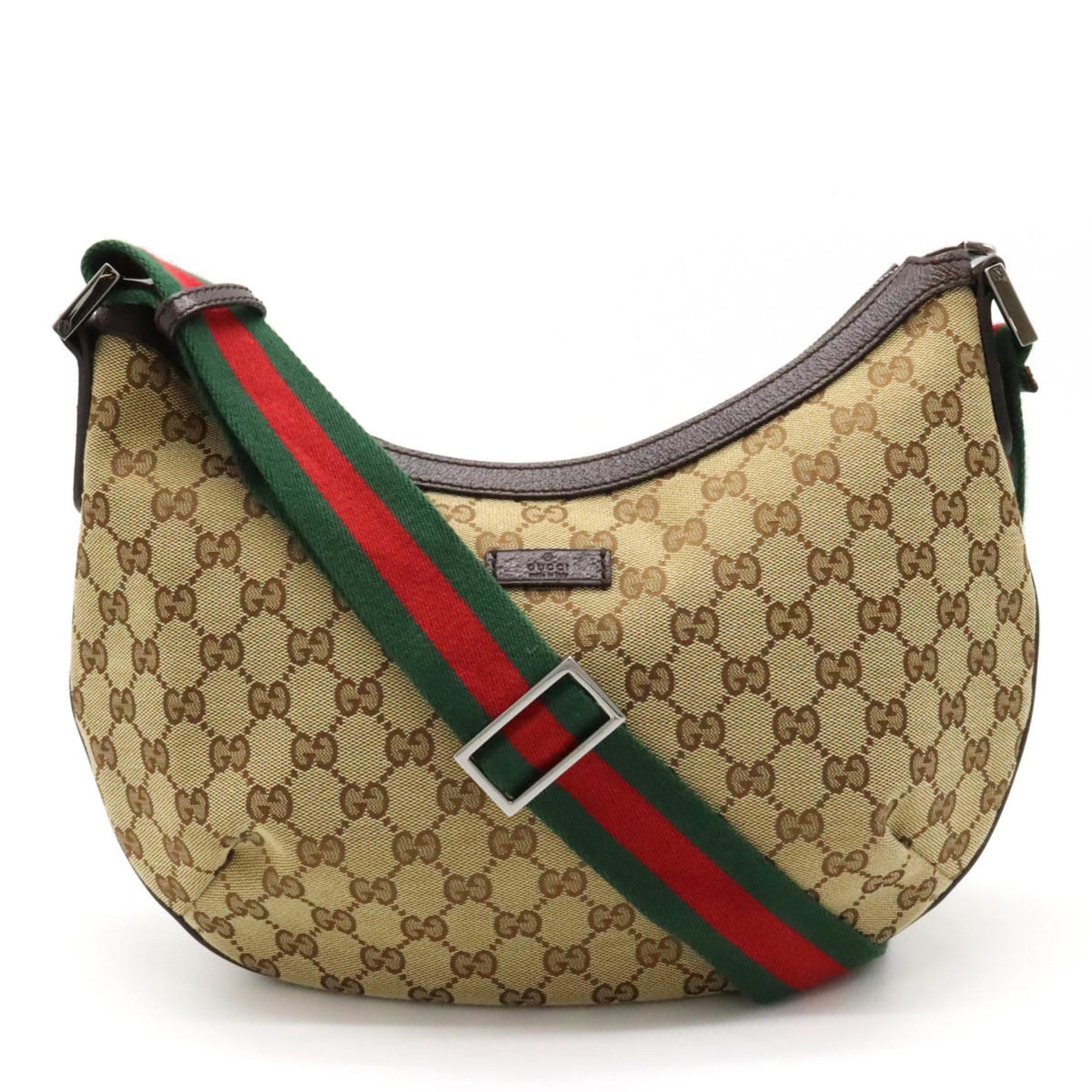 Gucci Leather Canvas Shoulder Bag