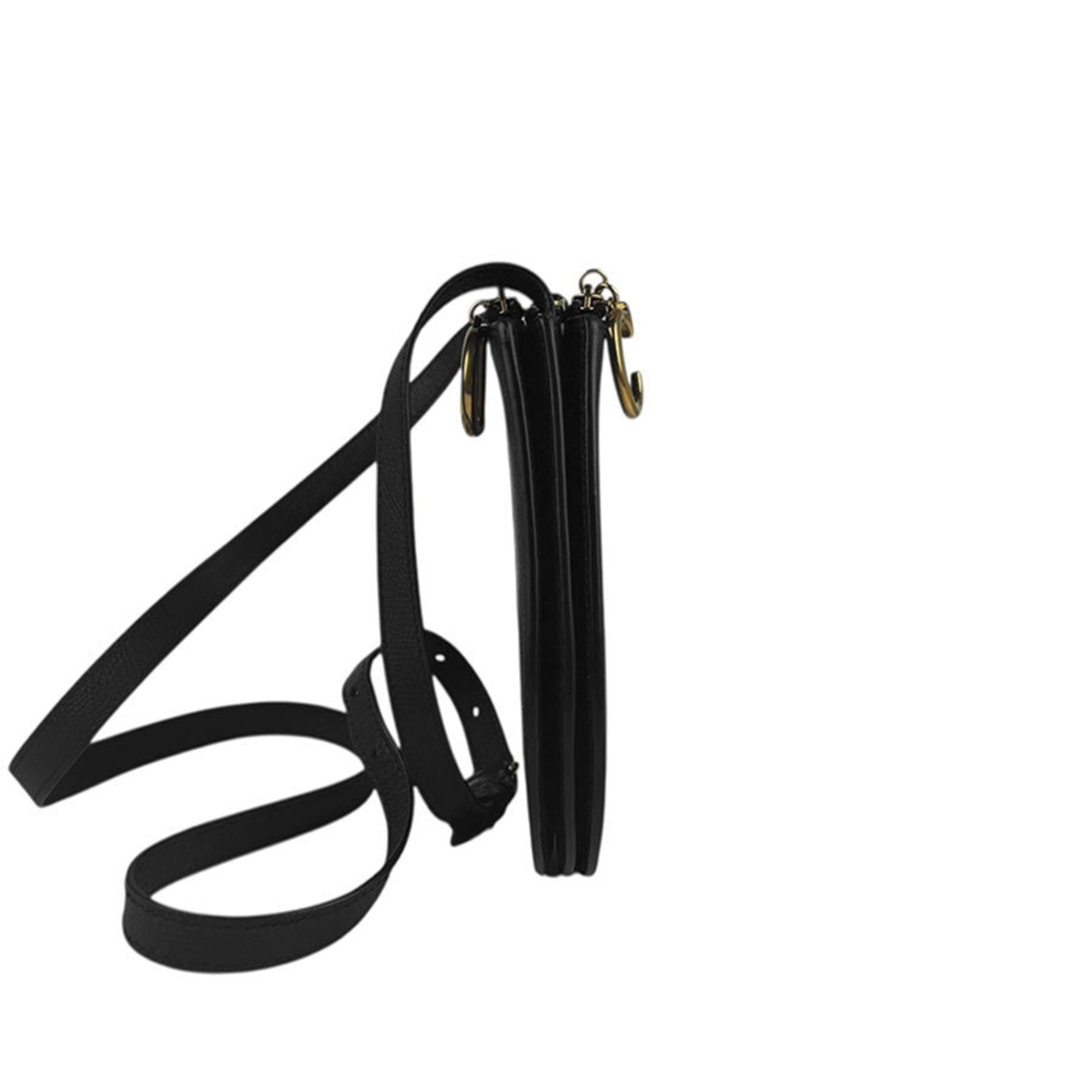 Christian Dior Black Leather Shoulder Bag ()