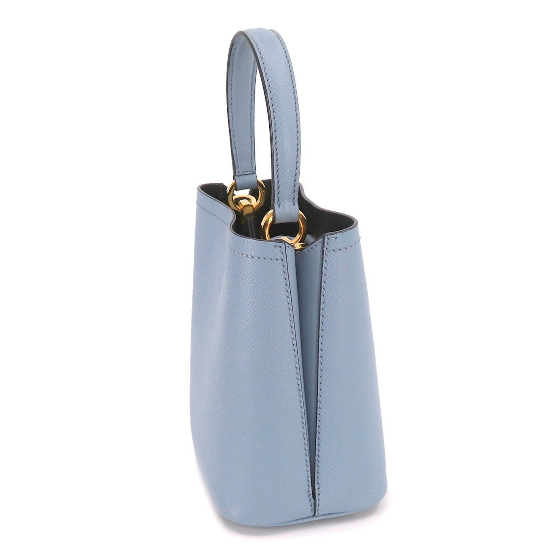 Prada Panier 2way Hand Shoulder Bag Saffiano Leather Blue