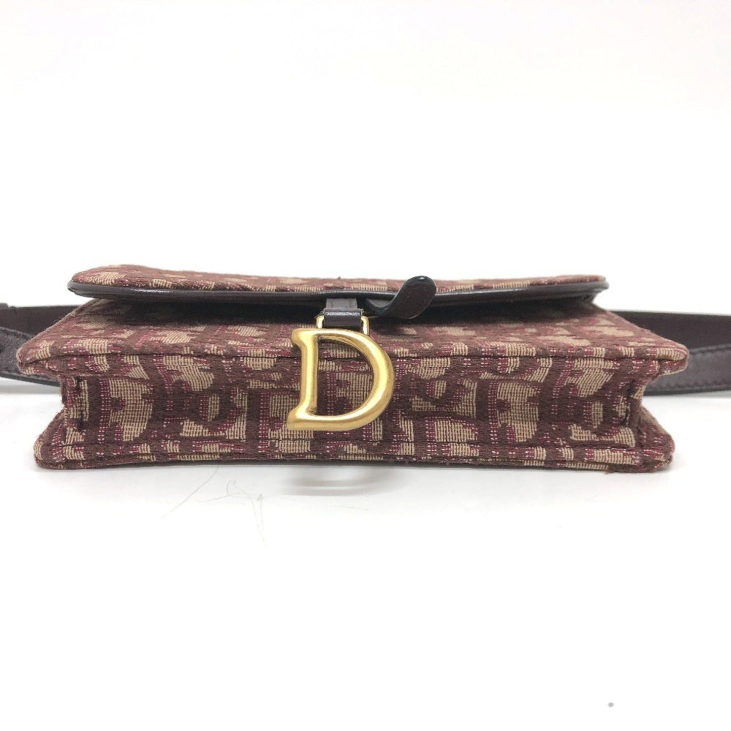 Christian Dior Bordeaux Canvas Leather Beach Bag Fanny Pack ()