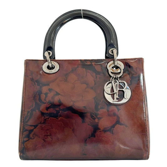 Christian Dior Lady Dior Patent Leather Handbag ()