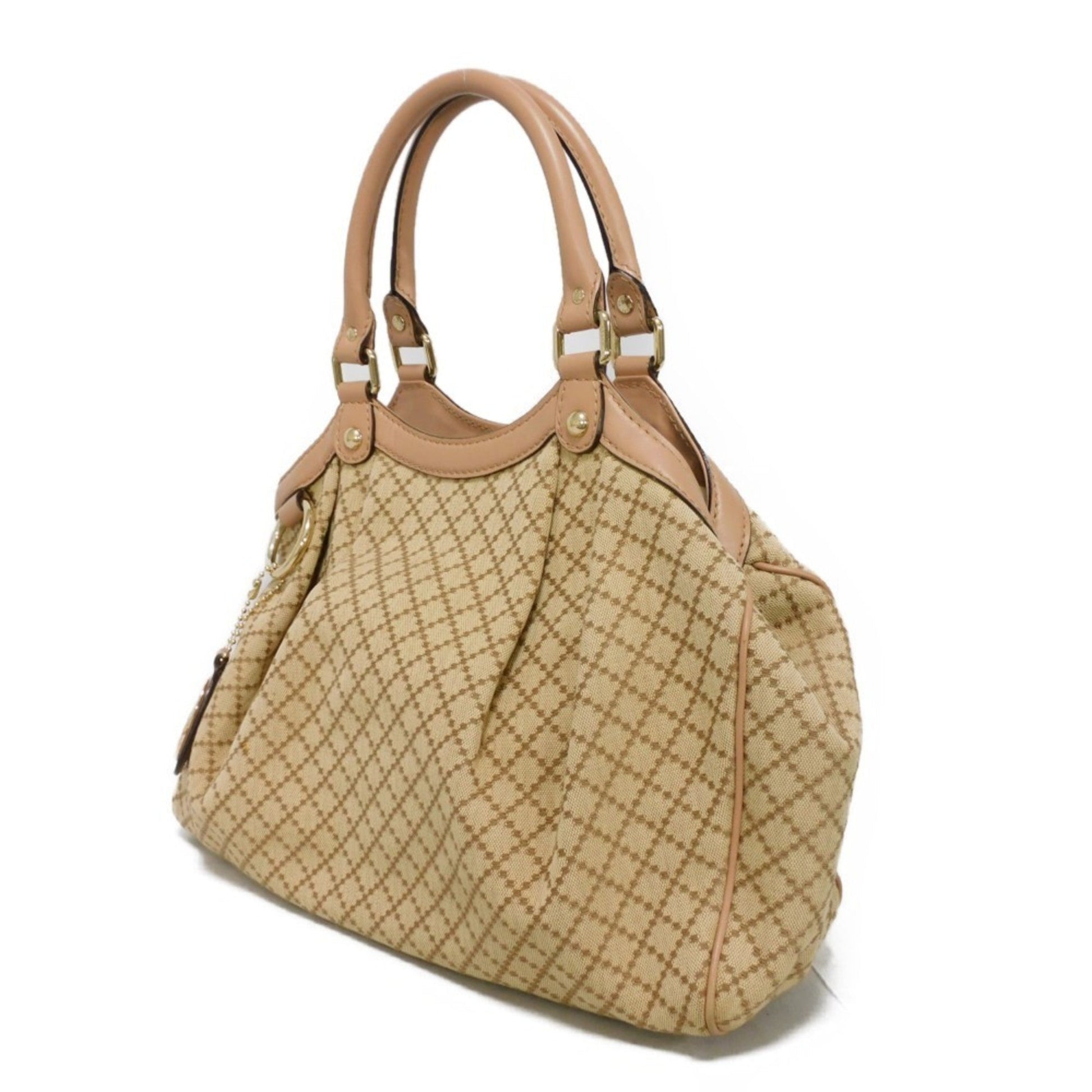 Gucci Leather Canvas Tote