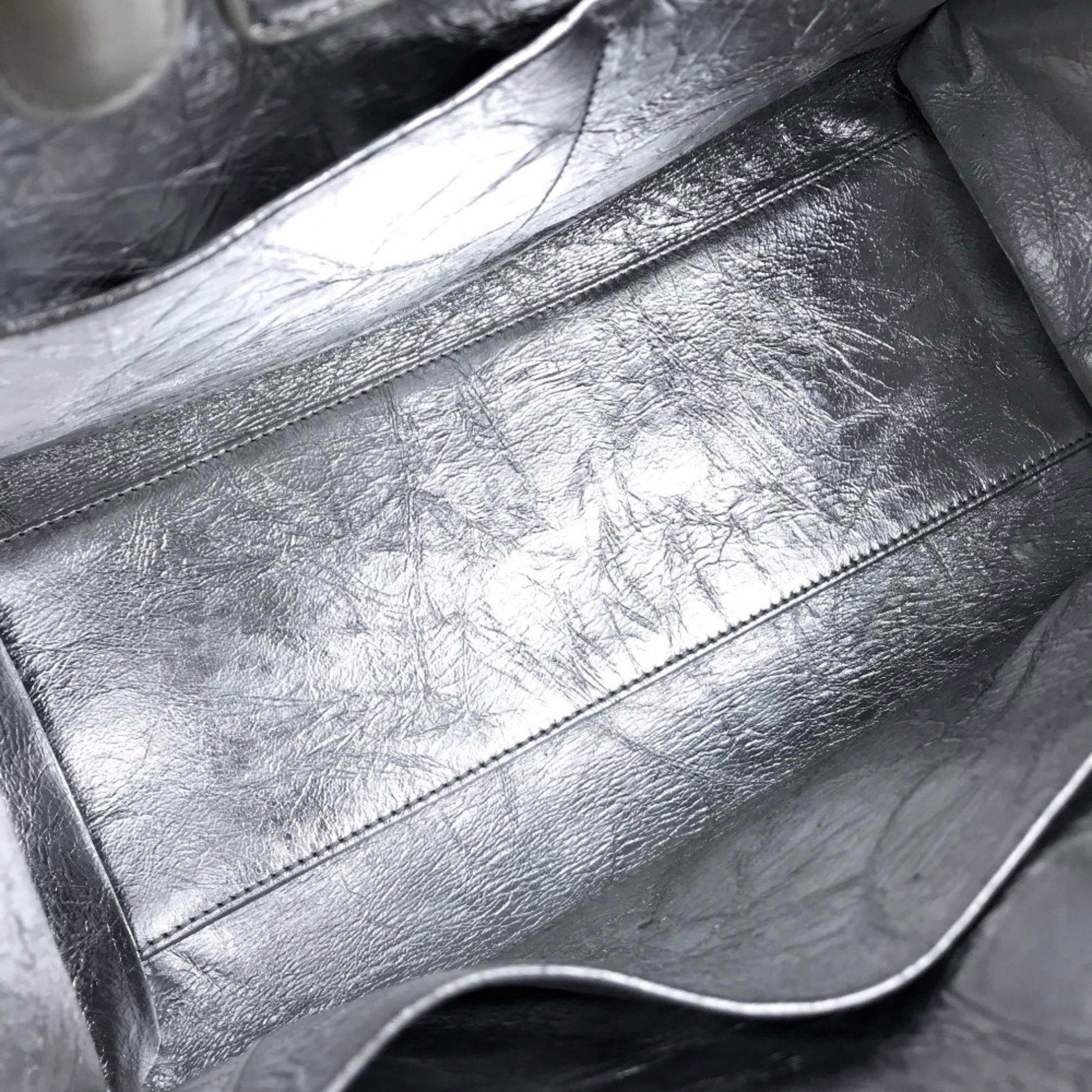 Christian Dior Silver Leather Handbag ()