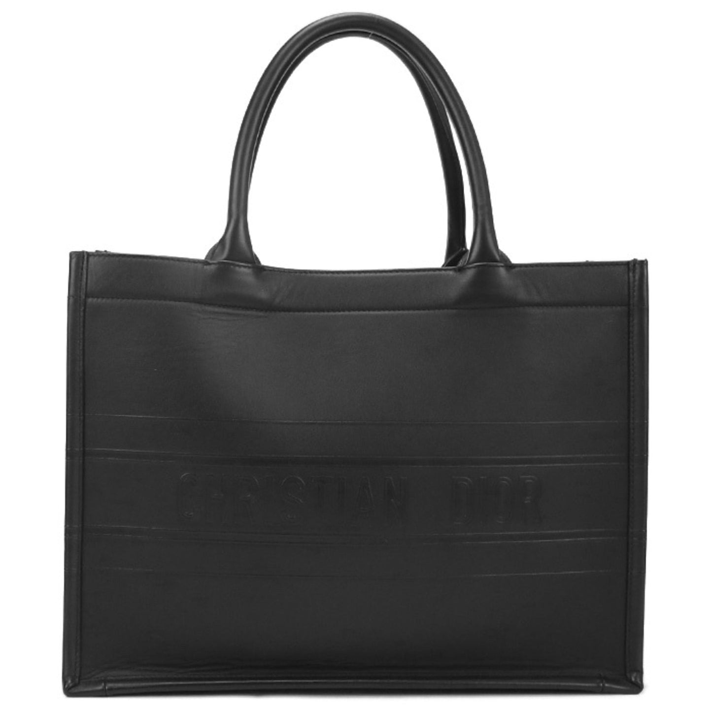 Christian Dior Black Leather Tote Bag ()