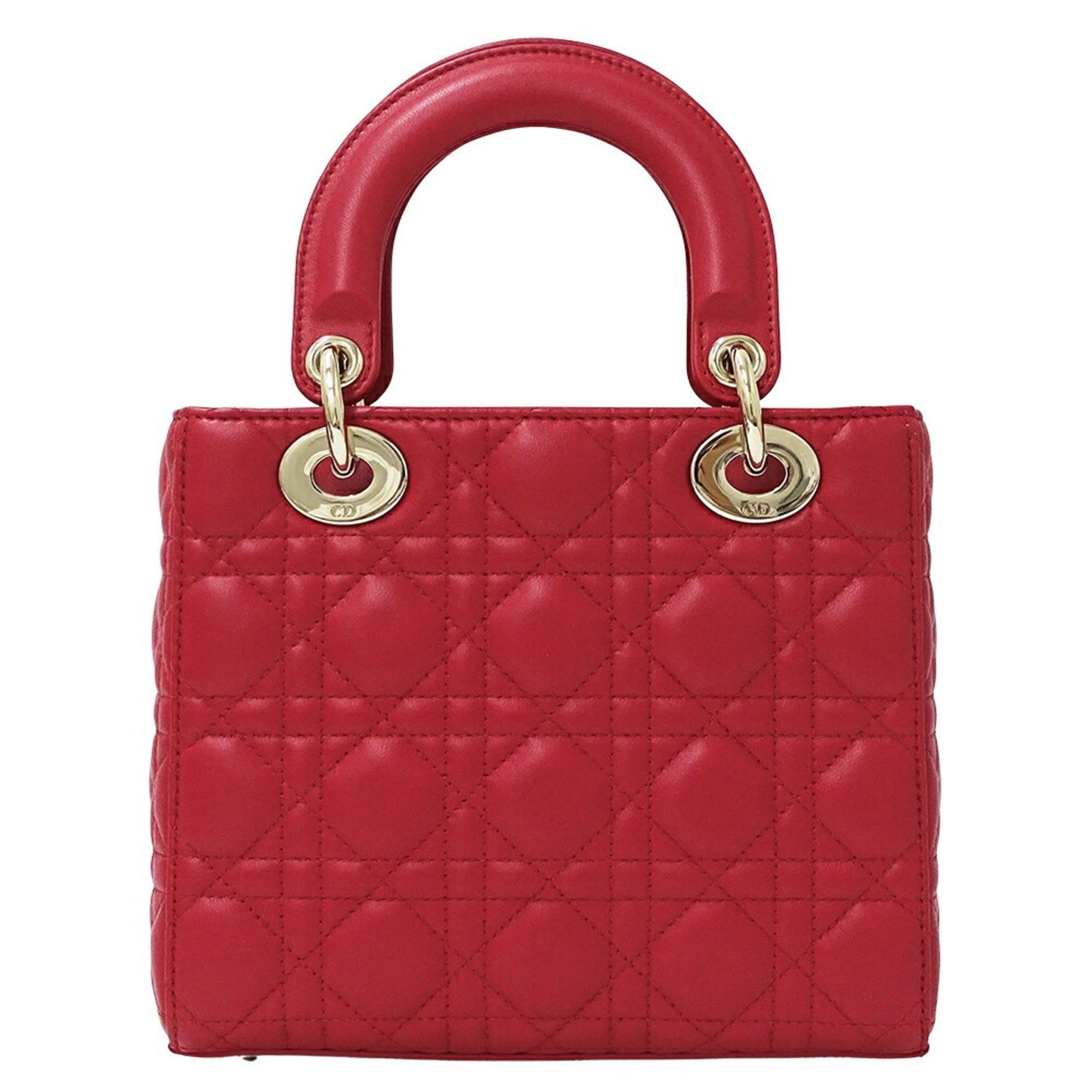 Christian Dior Pink Red Leather Handbag Shoulder Bag ()