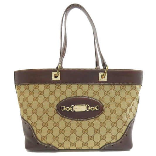 Gucci Leather Canvas Tote