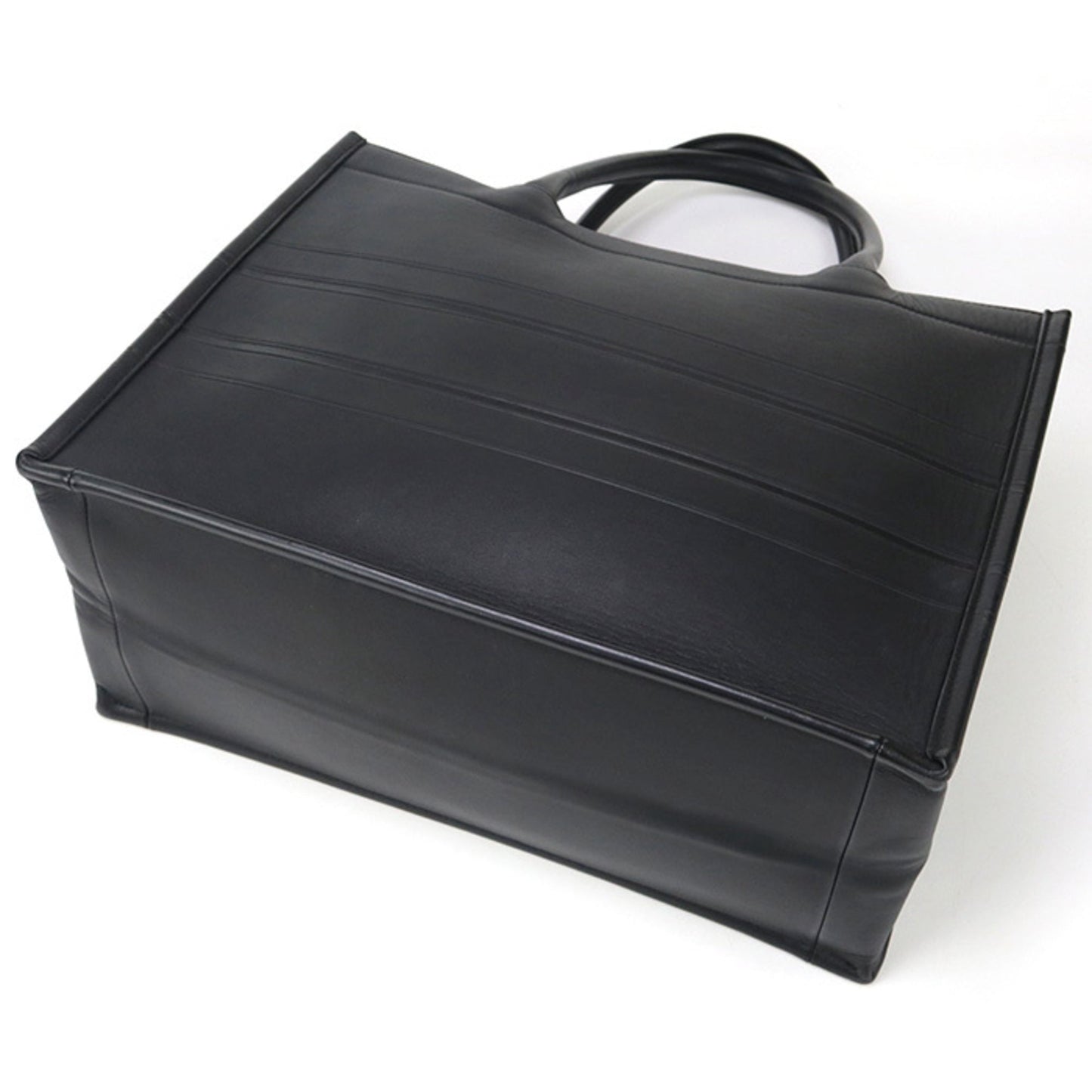 Christian Dior Black Leather Tote Bag ()