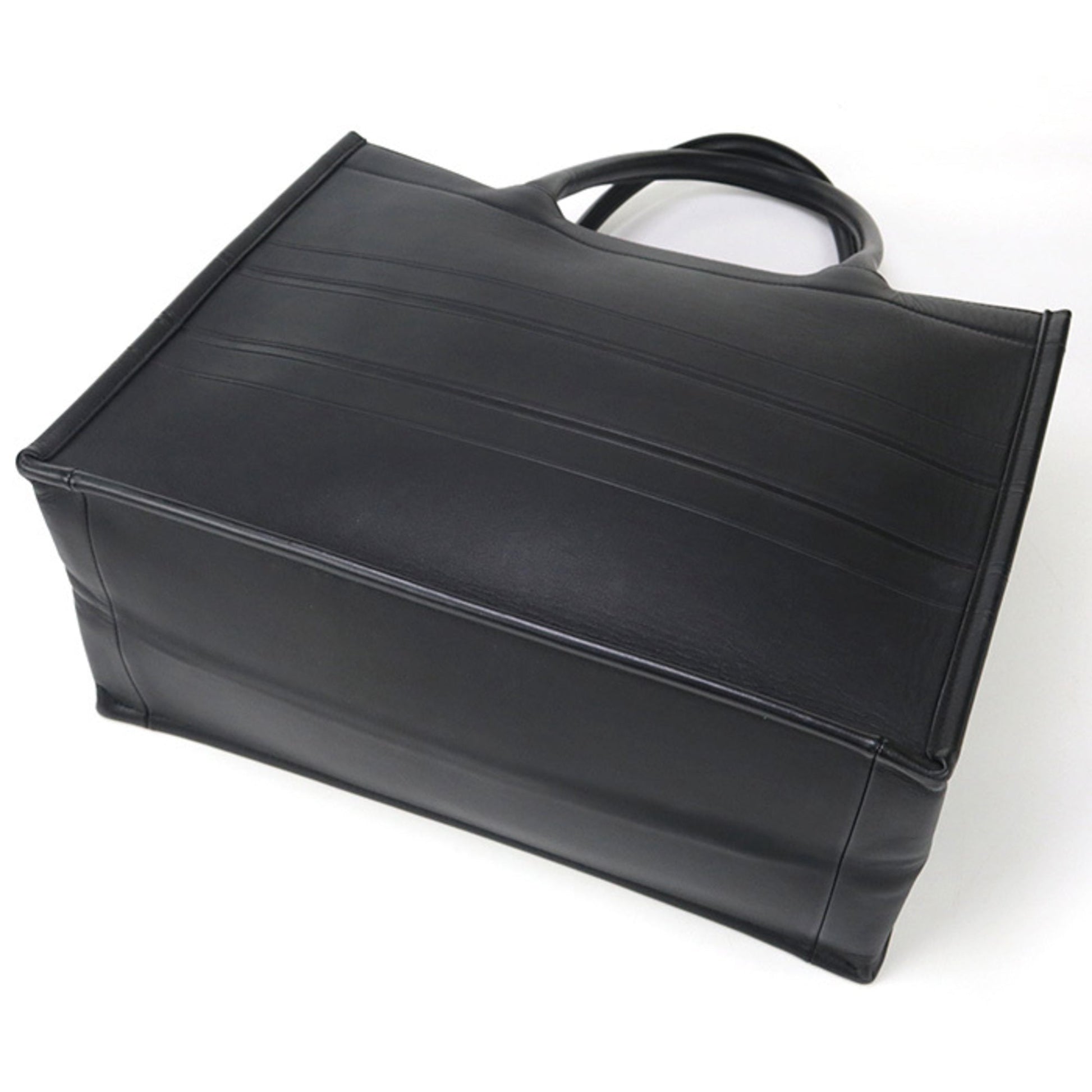 Christian Dior Black Leather Tote Bag ()