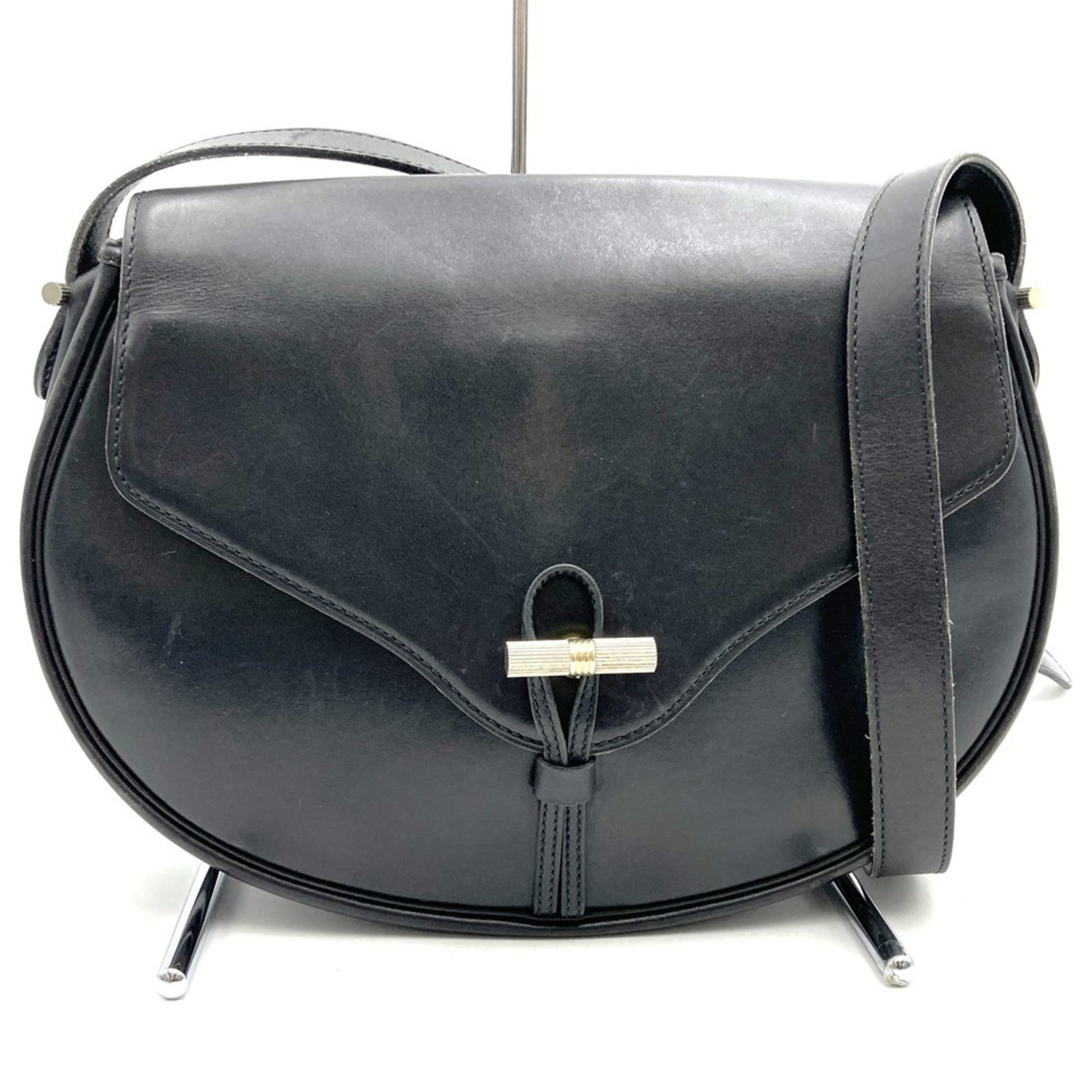 Christian Dior Black Leather Shoulder Bag ()