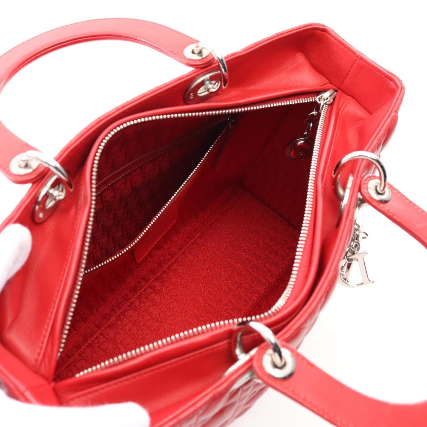 Christian Dior Red Color Leather Handbag ()