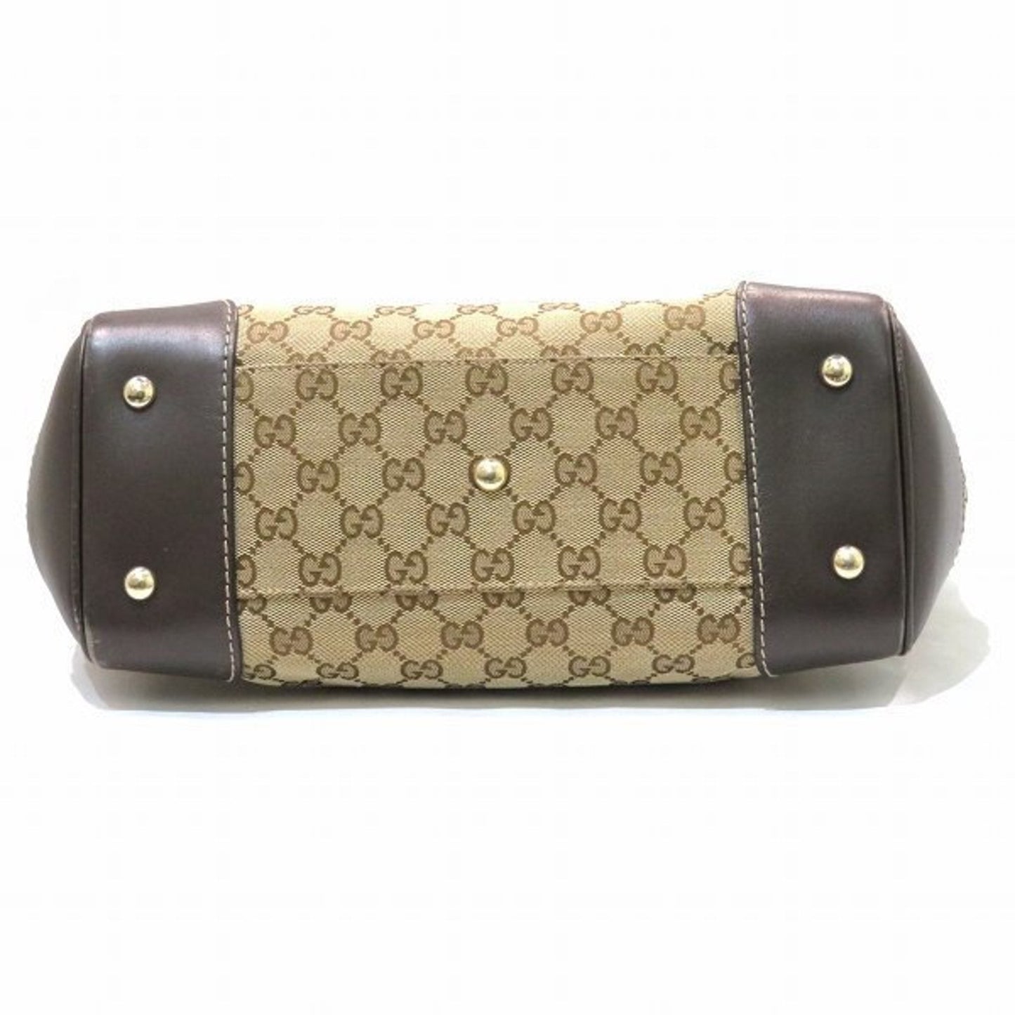 Gucci Leather Canvas Handbag