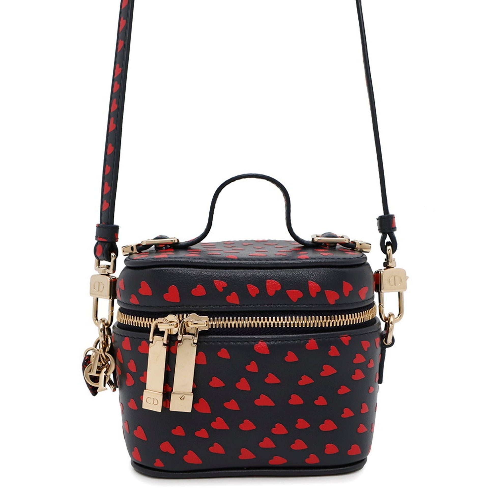 Christian Dior Navy Red Color Leather Shoulder Bag ()