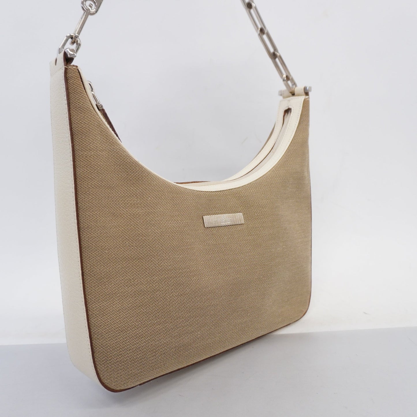 Gucci Leather Canvas Shoulder Bag