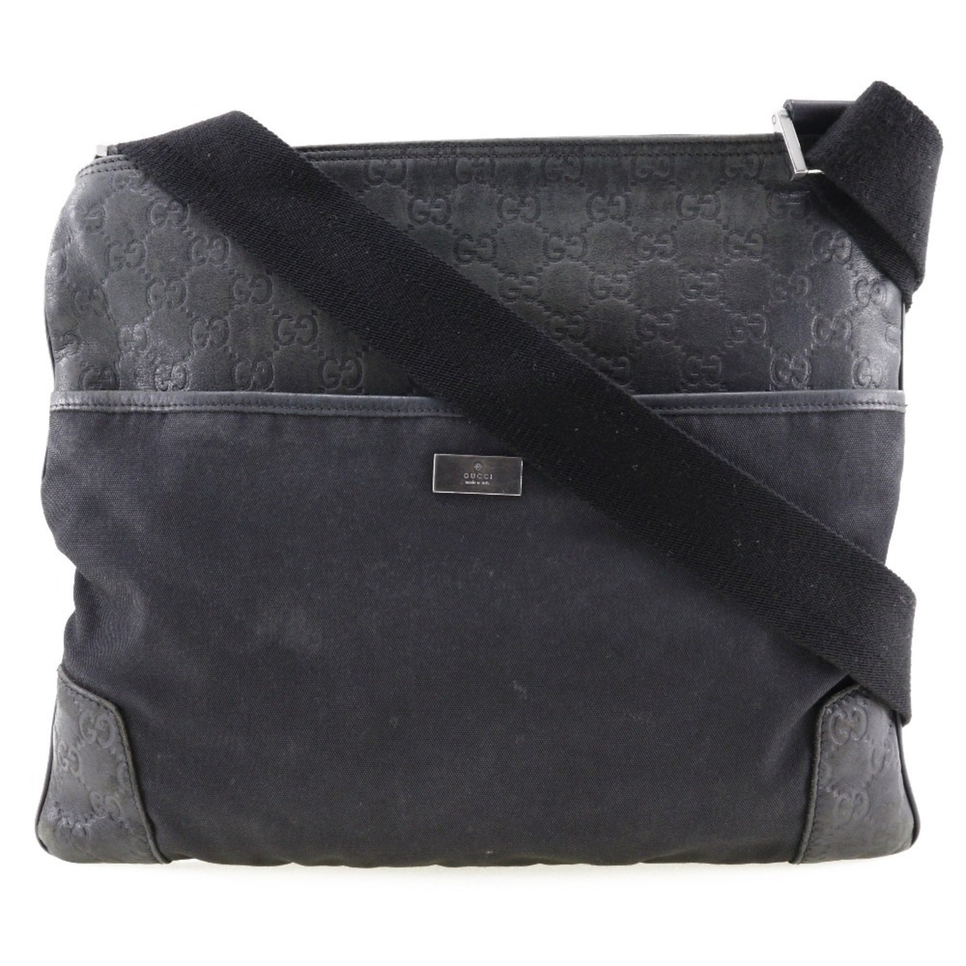 Gucci Leather Canvas Shoulder Bag