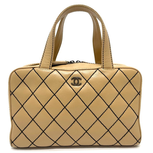 Chanel CC Mark Bag Tote Bag Hand Bag Beige