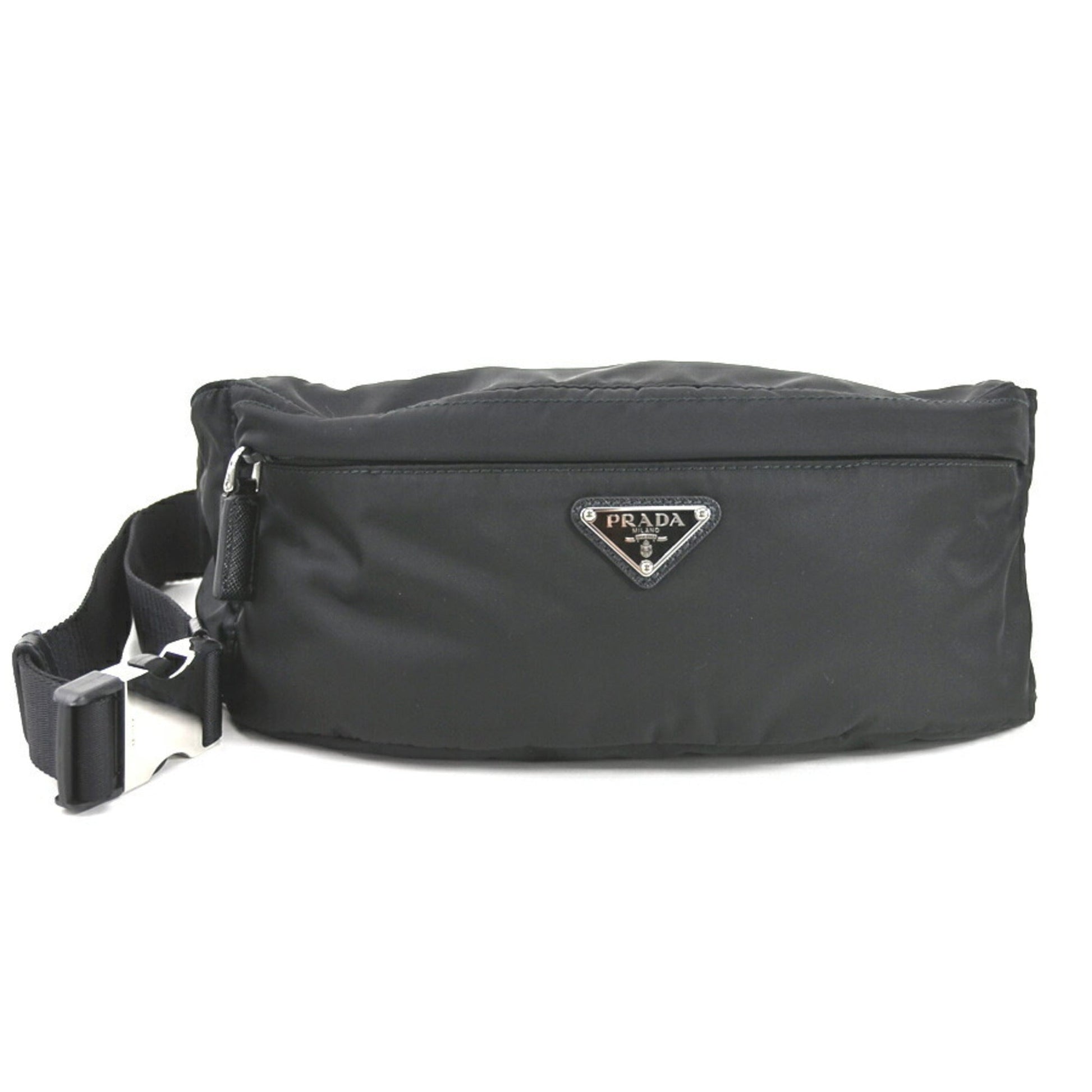 Prada waist Bag body nylon black unisex