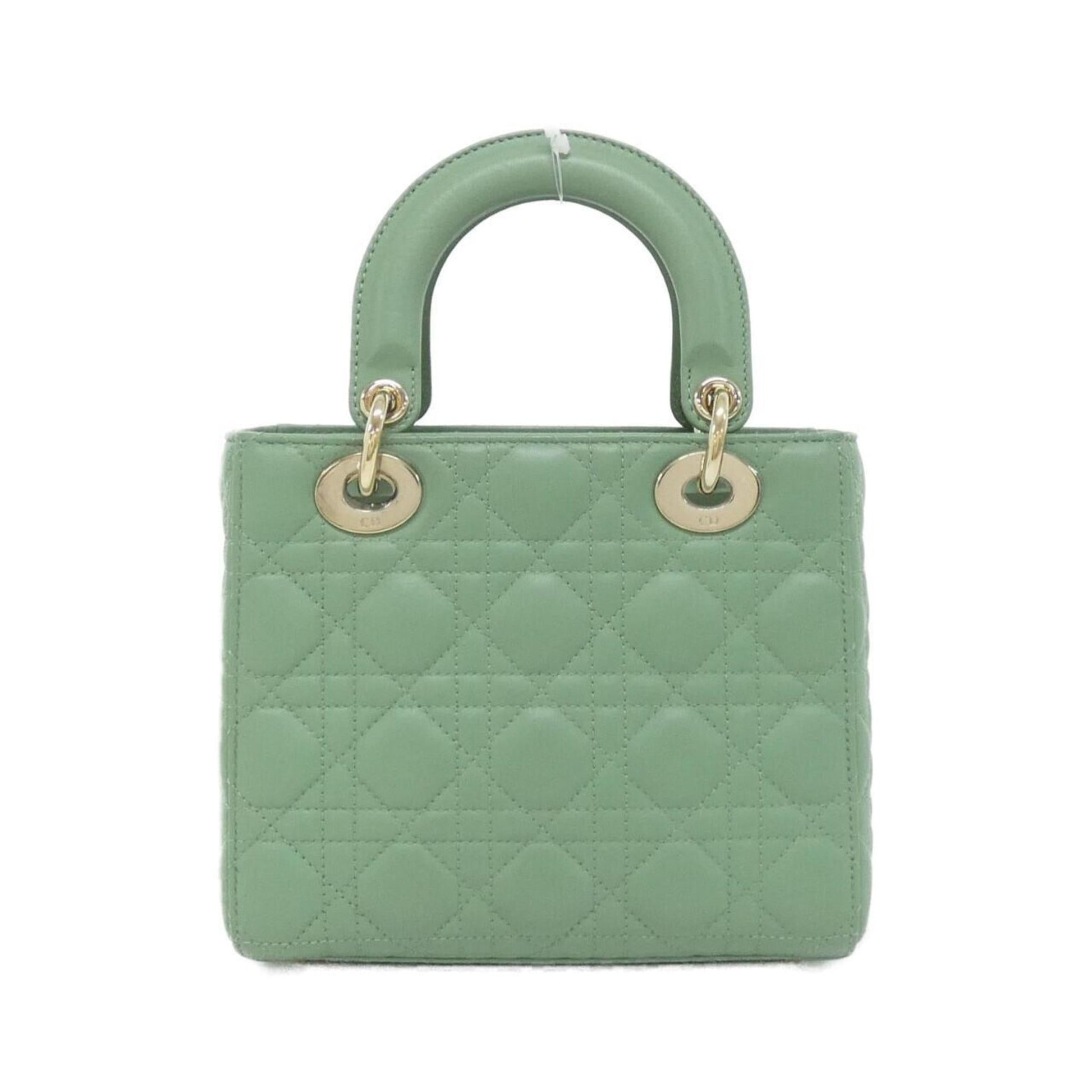 Christian Dior Lady Dior Green Leather Handbag ()
