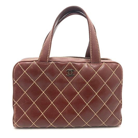 Chanel CC Mark bag Hand Bag Brown SilverHardware