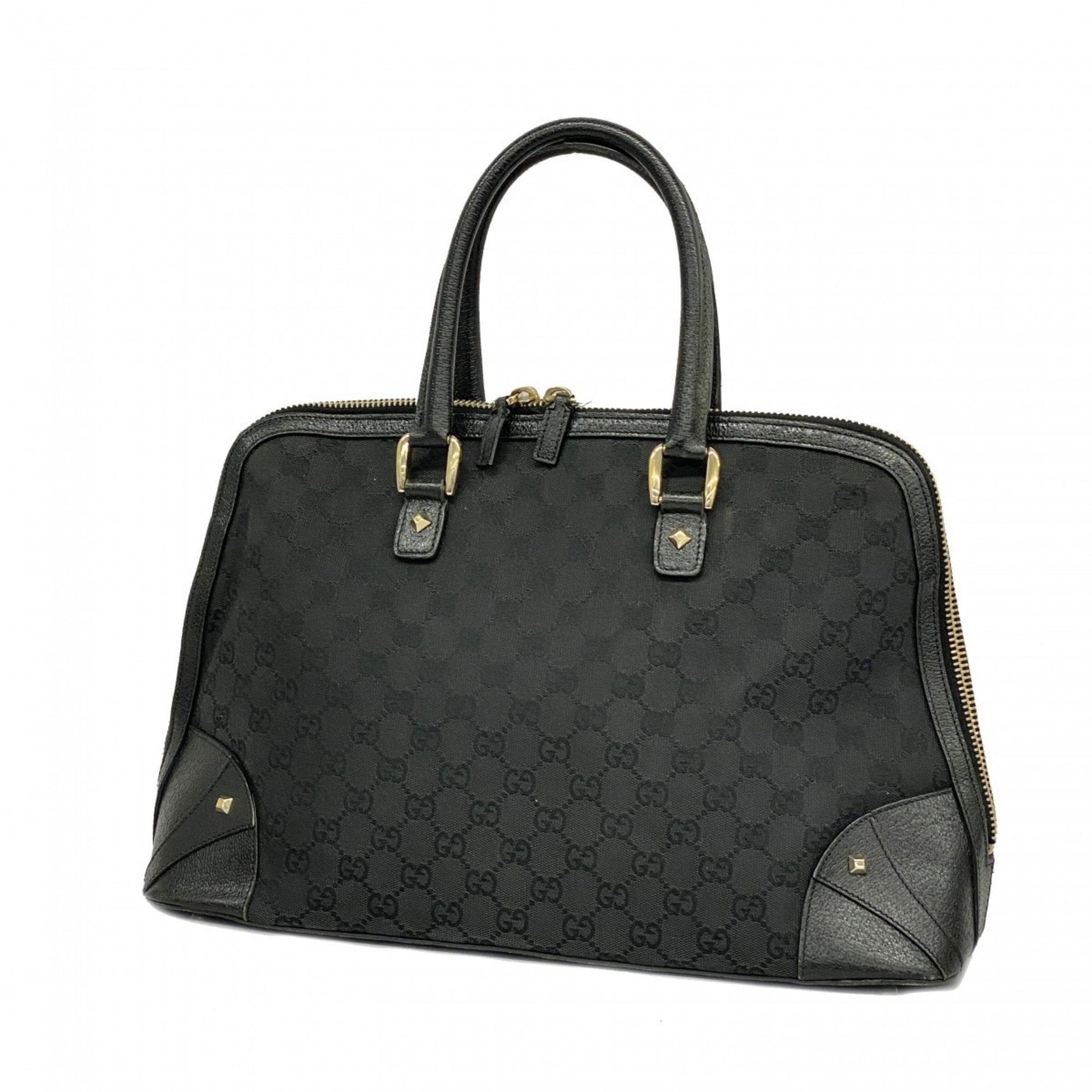 Gucci Leather Canvas Handbag