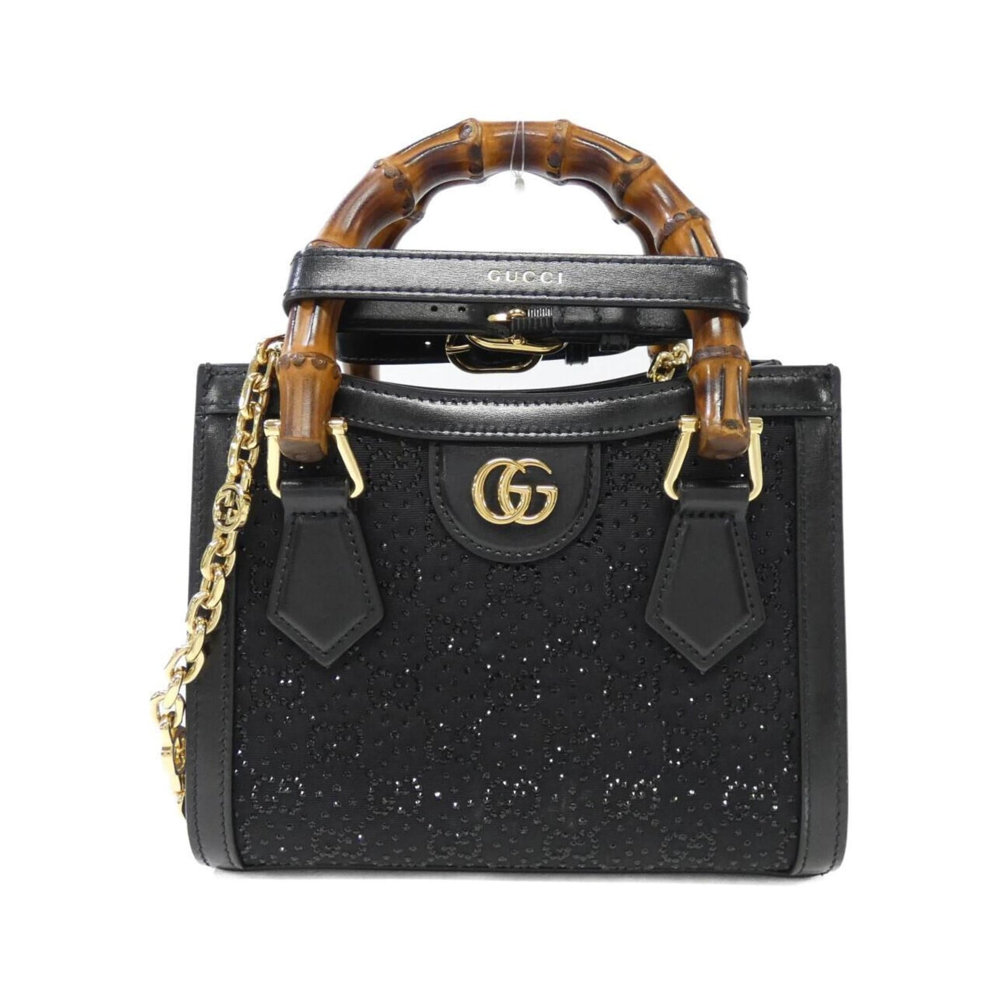 Gucci Leather Canvas Handbag