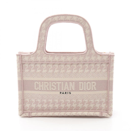 Christian Dior Pink White Canvas Handbag Tote Bag ()