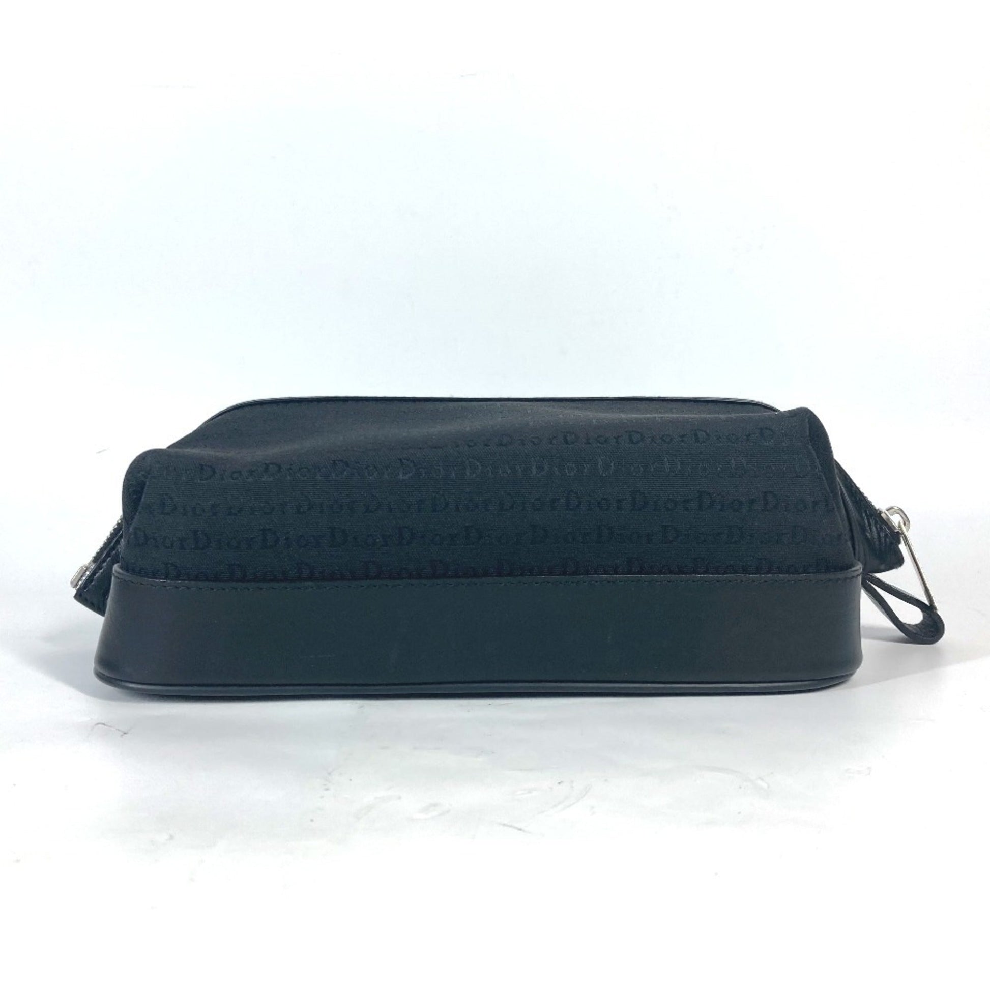 Christian Dior Black Canvas Leather Pouch ()