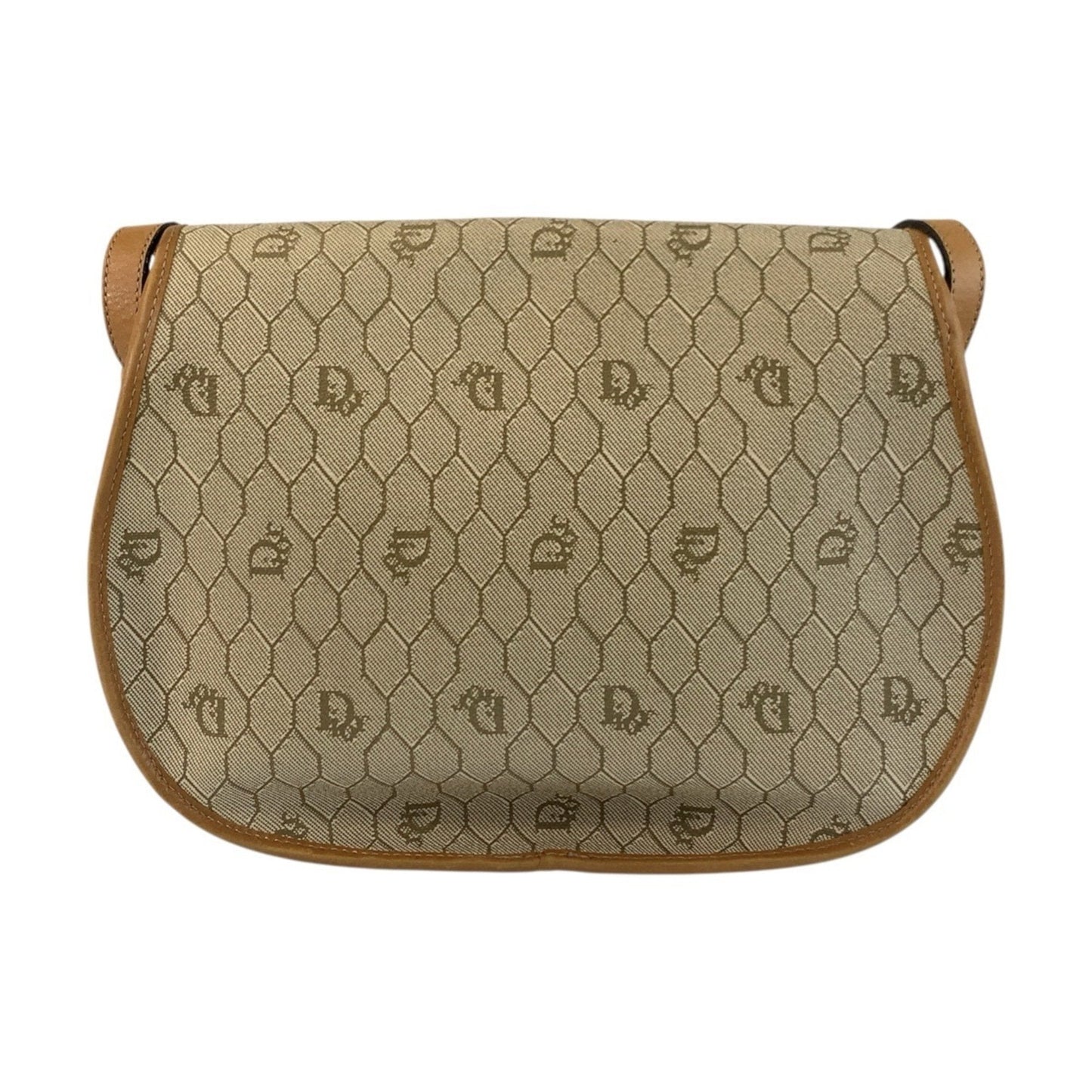 Christian Dior Beige Brown Pvc Leather Pochette Shoulder Bag ()