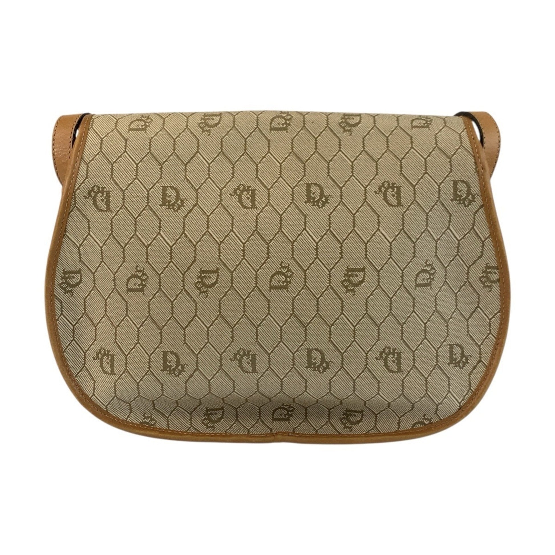 Christian Dior Beige Brown Pvc Leather Pochette Shoulder Bag ()