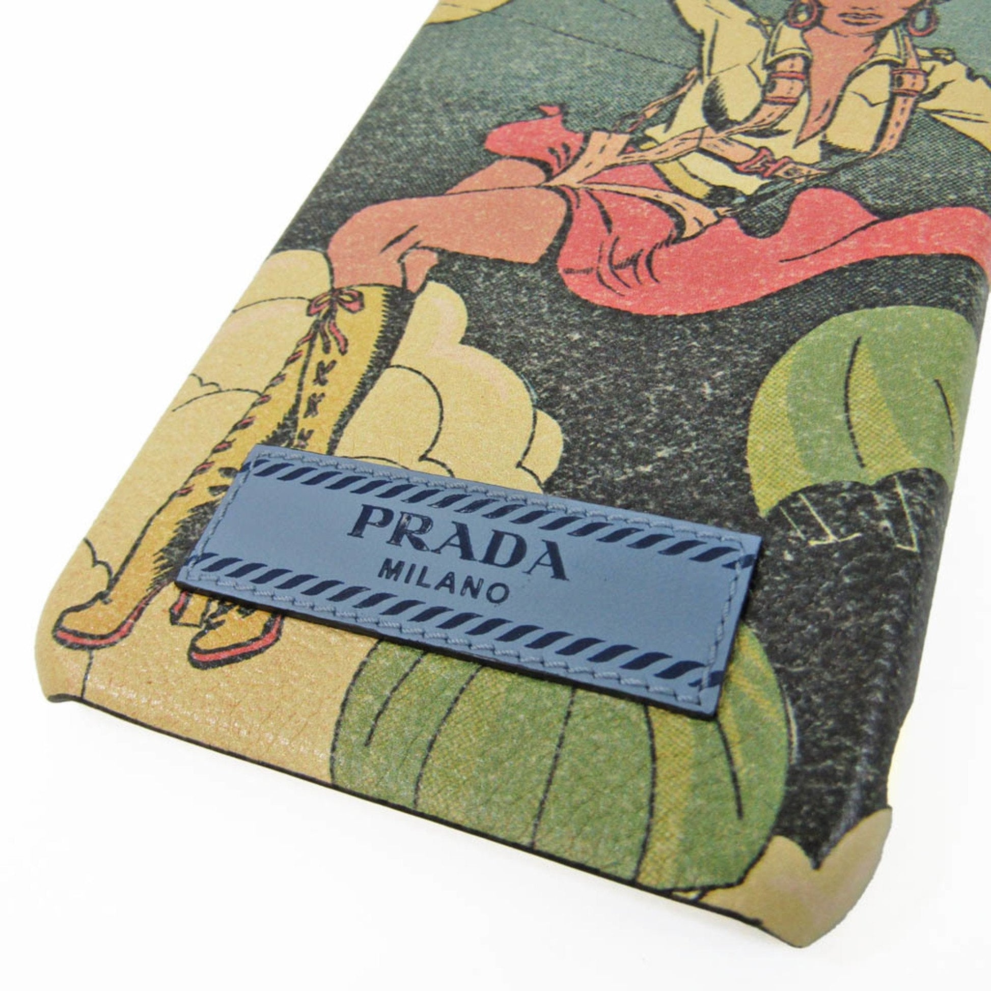 Prada Leather Phone Bumper For IPhone Plus Multi-color Comic pattern Luxury Handbag