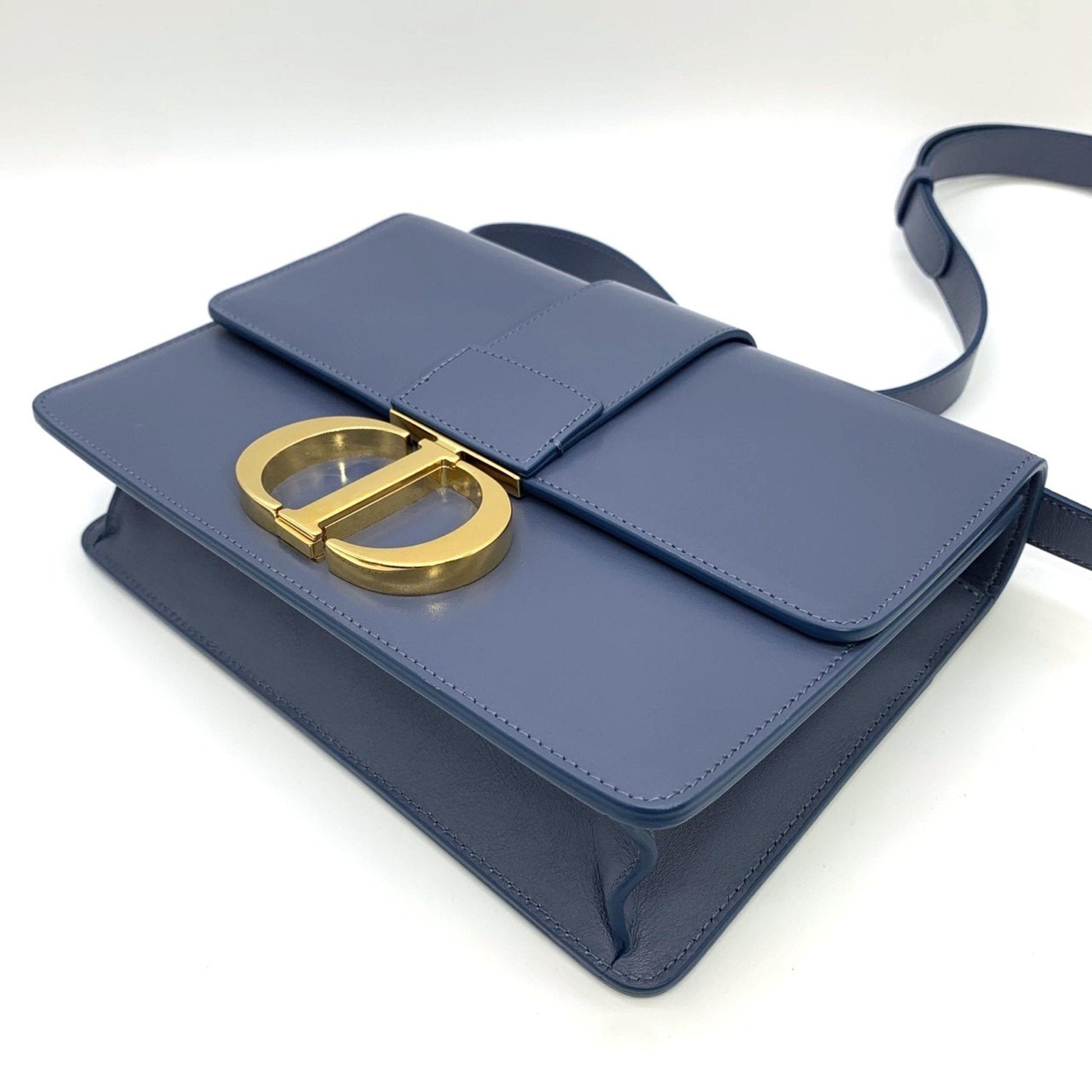 Christian Dior Blue Leather Shoulder Bag ()