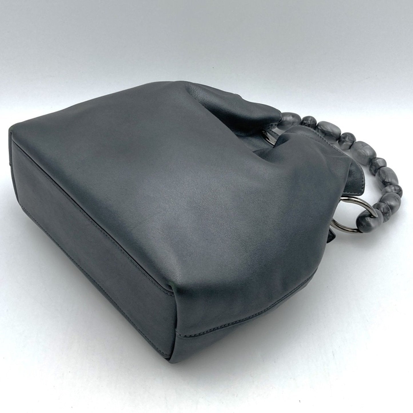 Christian Dior Gray Leather Handbag ()
