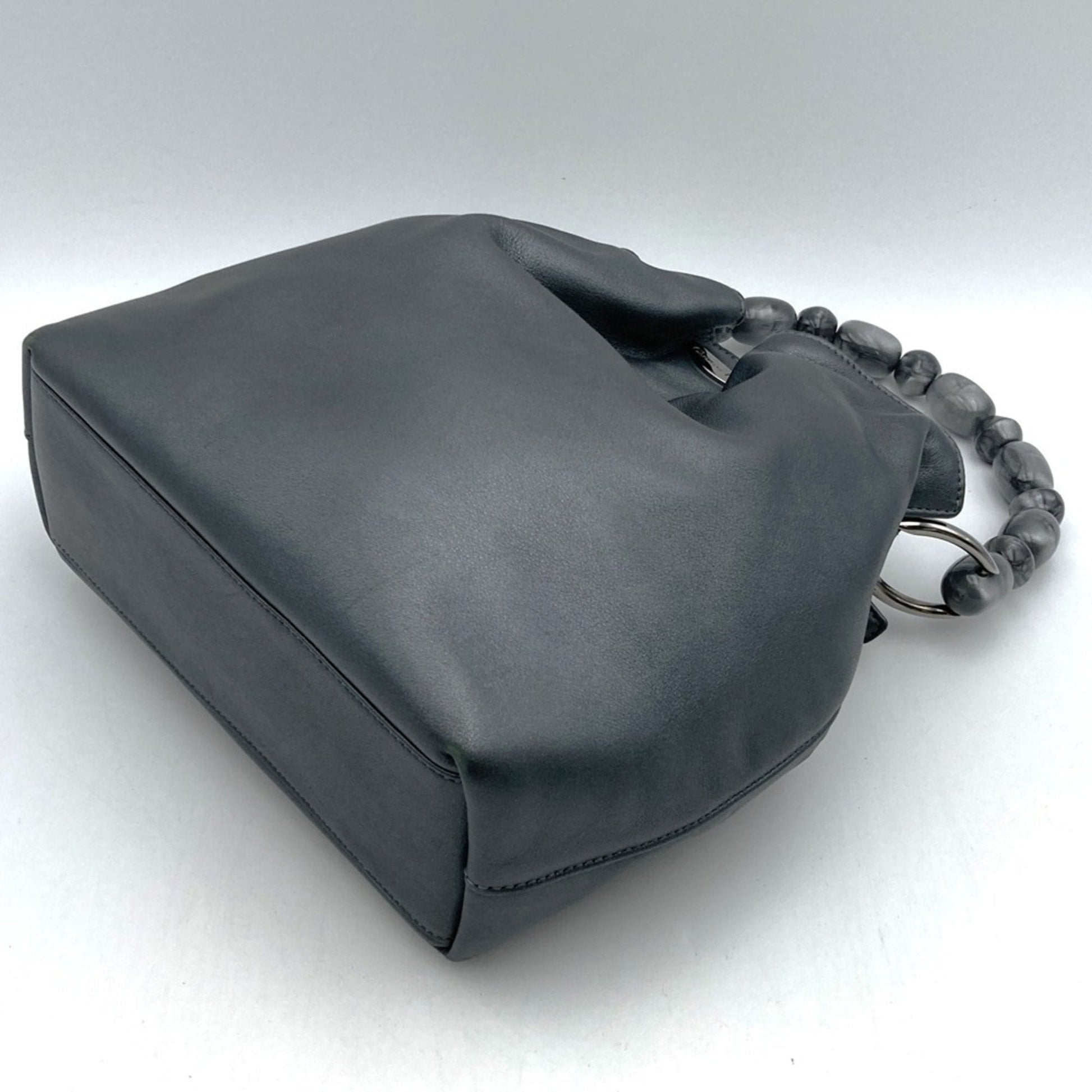 Christian Dior Gray Leather Handbag ()
