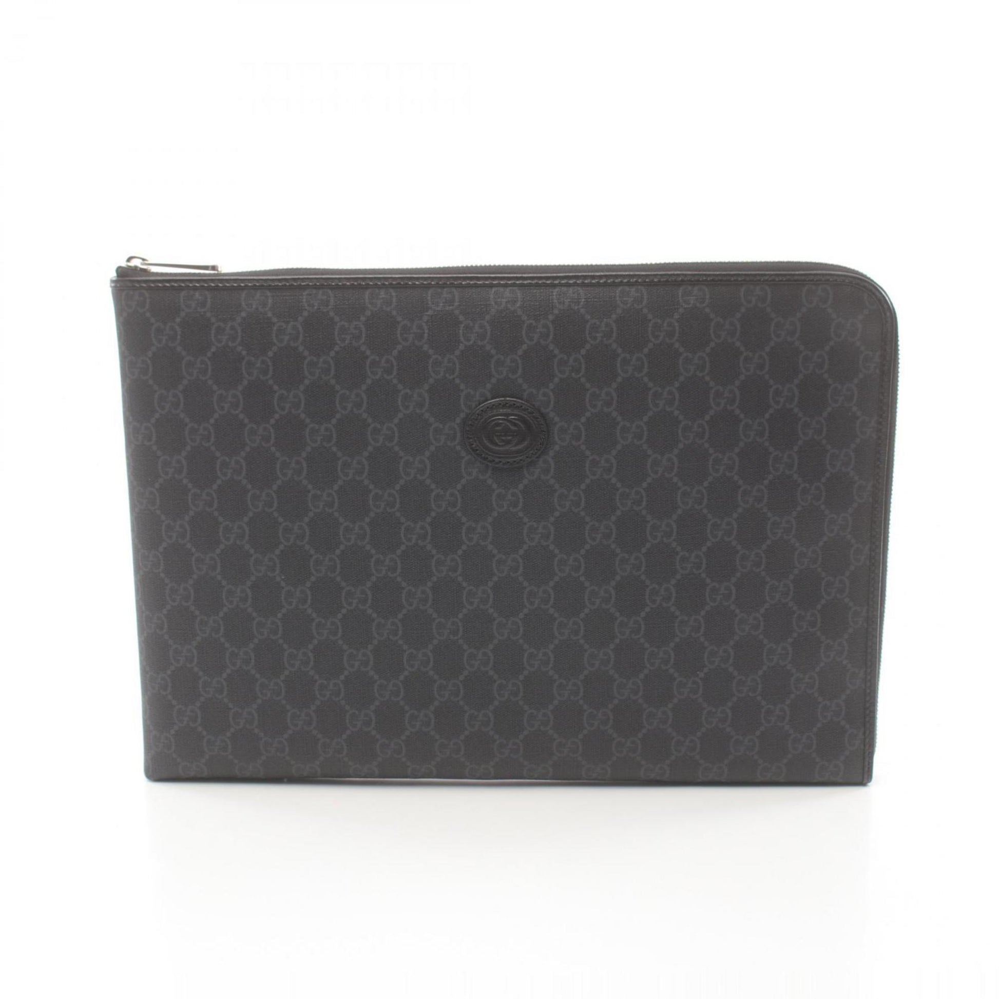 Gucci Leather Canvas Clutch