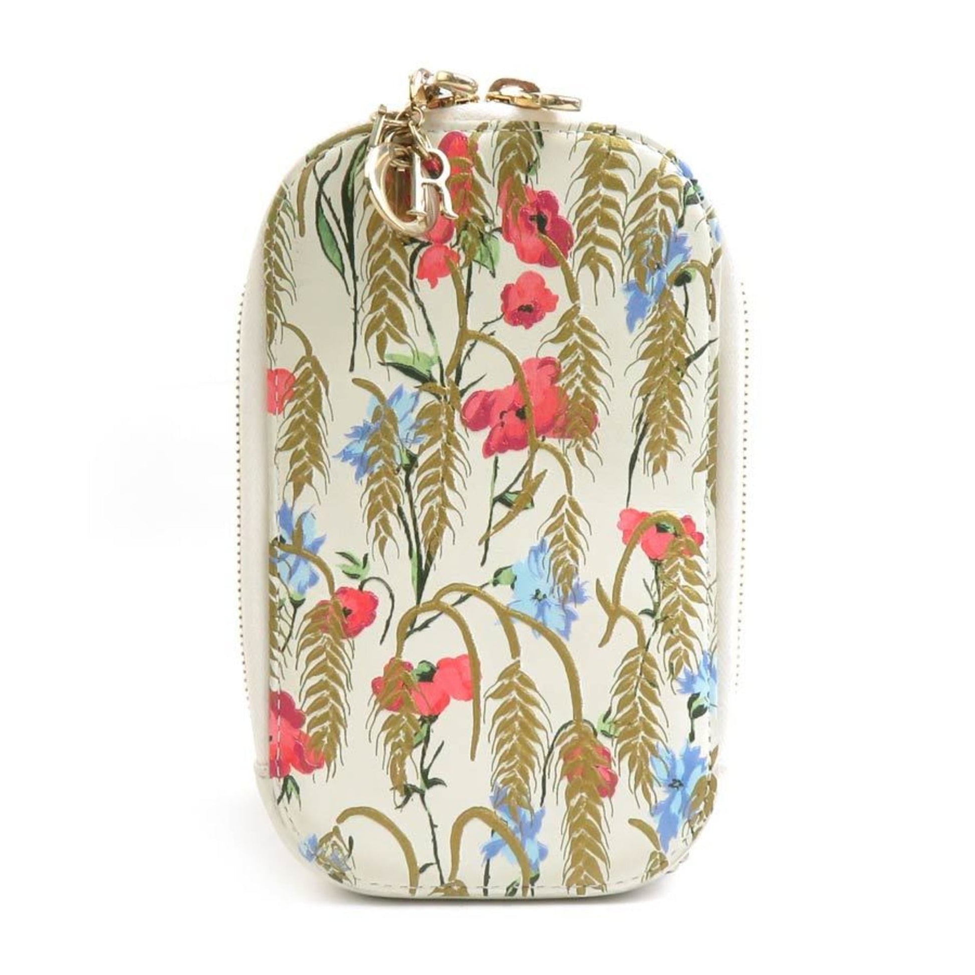 Christian Dior Ivory Multi-Color Leather Pouch ()