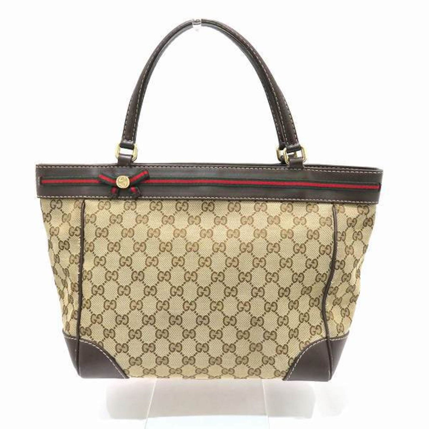 Gucci Leather Canvas Handbag